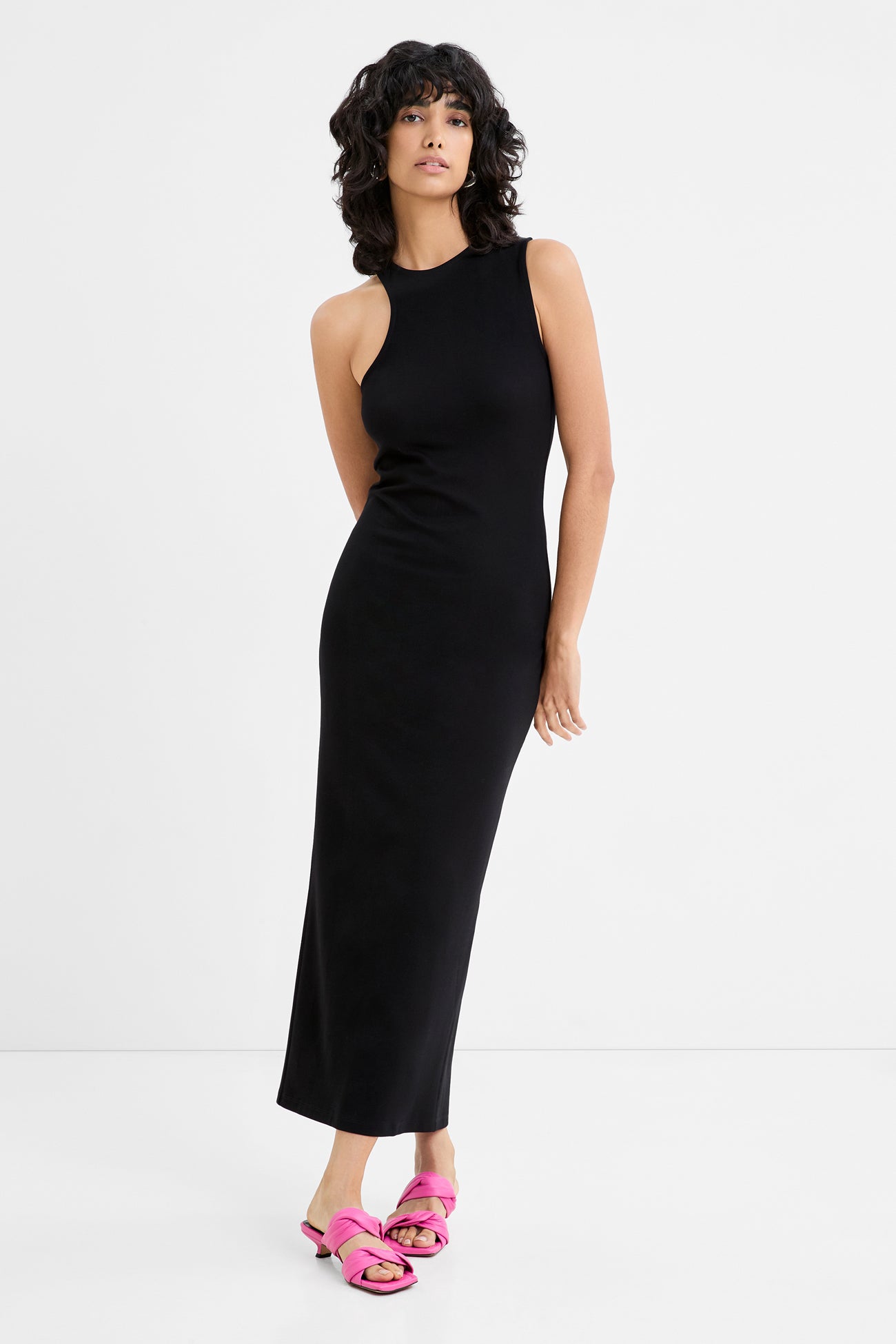 Women's Black Asymmetrical Halter Dress | Marcella Women's Black Asymmetrical Halter Dress | Marcella