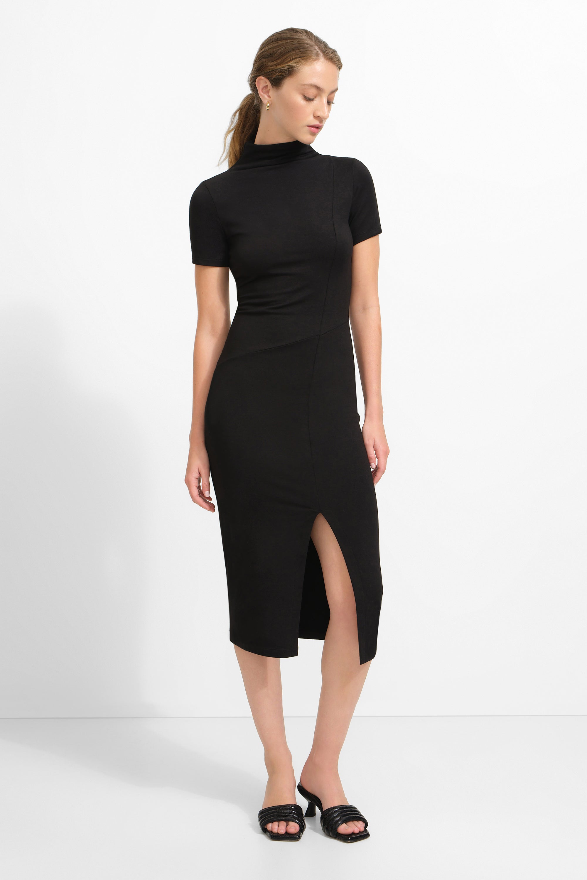Marcella | Sonnet Dress Anthracite in Black | Women's Size Small | Midweight French Terry | Spring and Summer Clothing Marcella | Sonnet Dress Anthracite in Black | Women's Size Small | Midweight French Terry | Spring and Summer Clothing