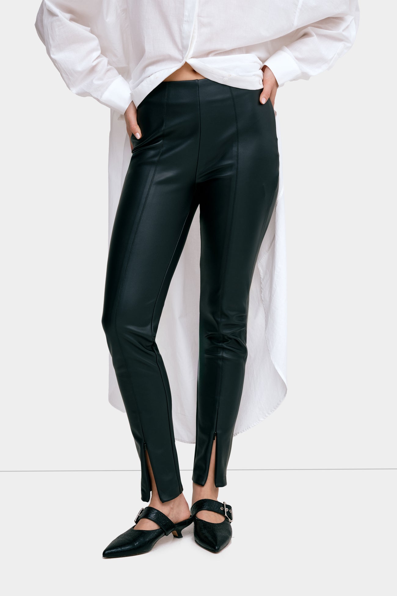 chinese dress ladies Marcella | Tremont Vegan Leggings in Black | Women's Size Small | Vegan Leather