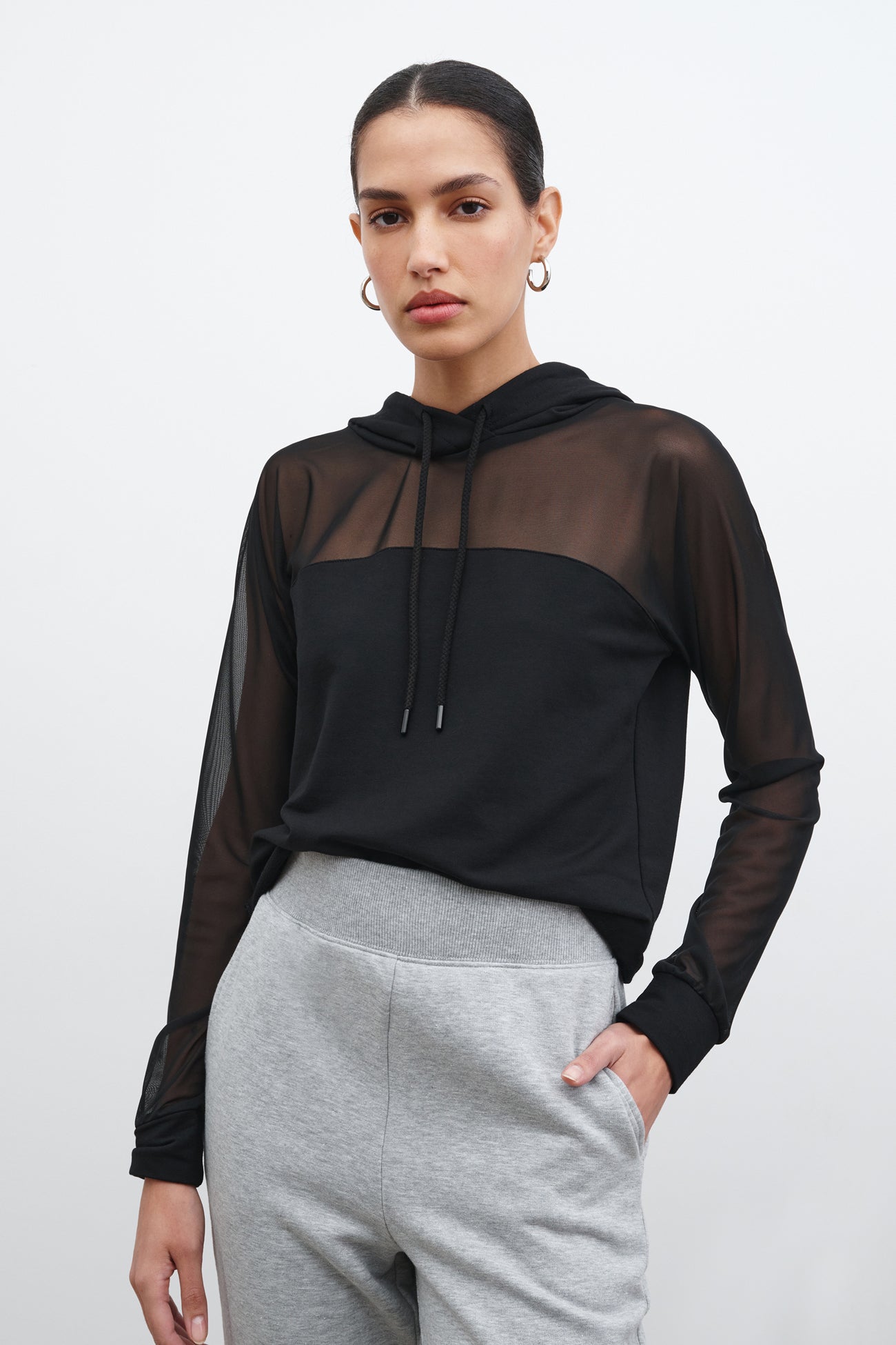 mesh hoodie dress Marcella Women's Park Sheer Hoodie
