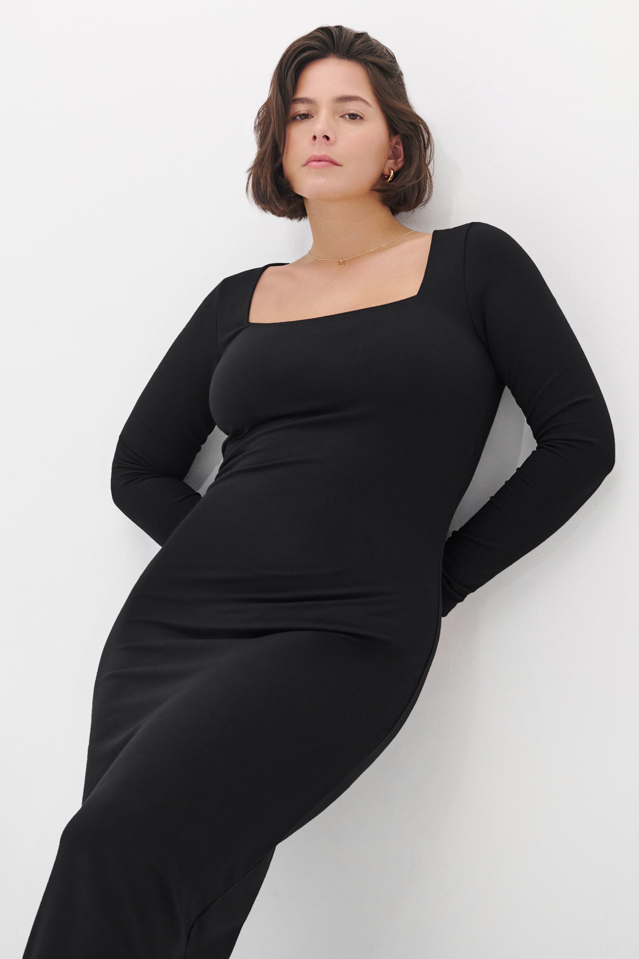 Marcella Yvonne Long Sleeve Dress in Mist | Women's Size XL | Midweight French Terry