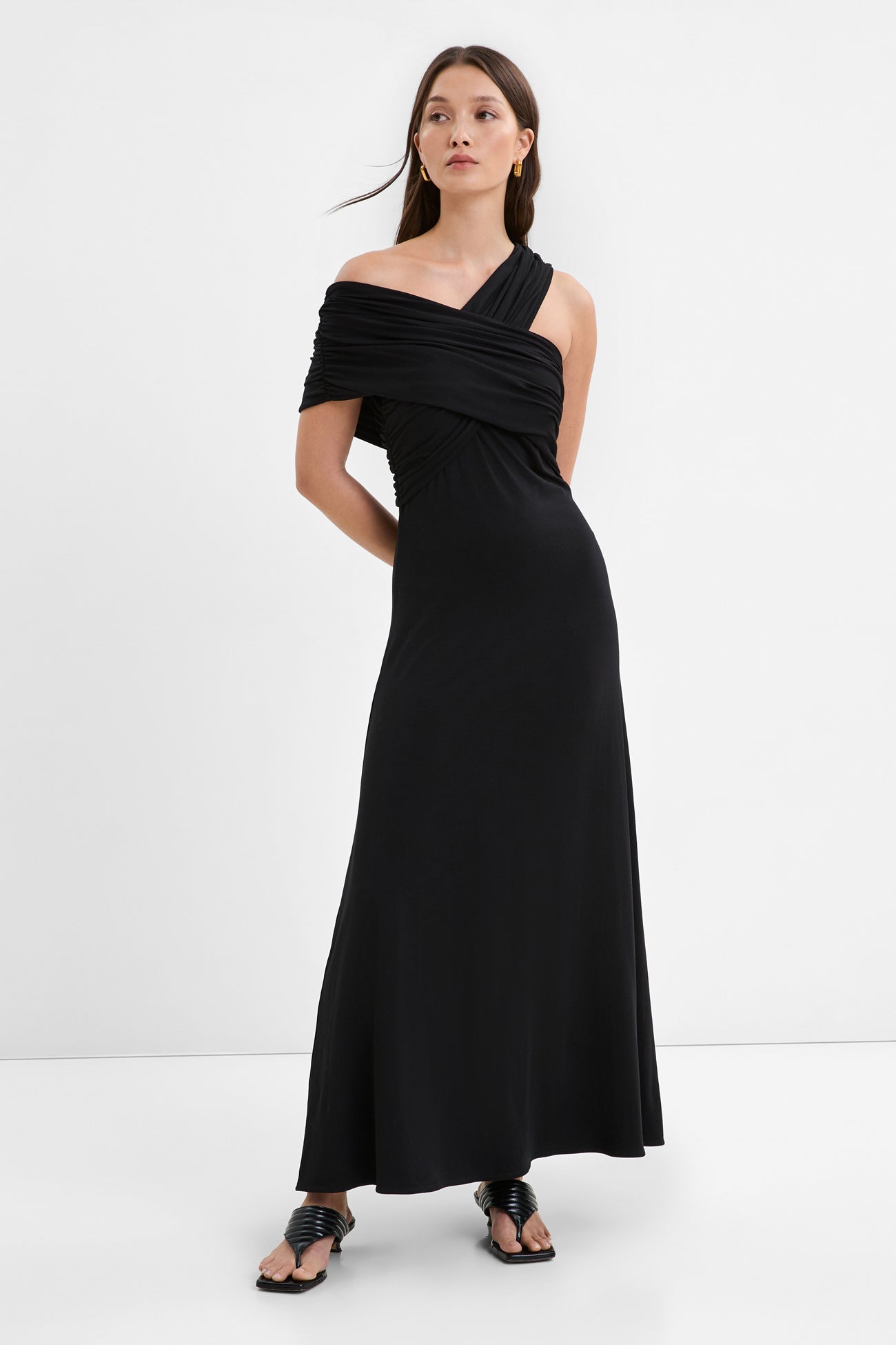 Black Adjustable Single-Layered Dress - Alyssa Dress | Marcella