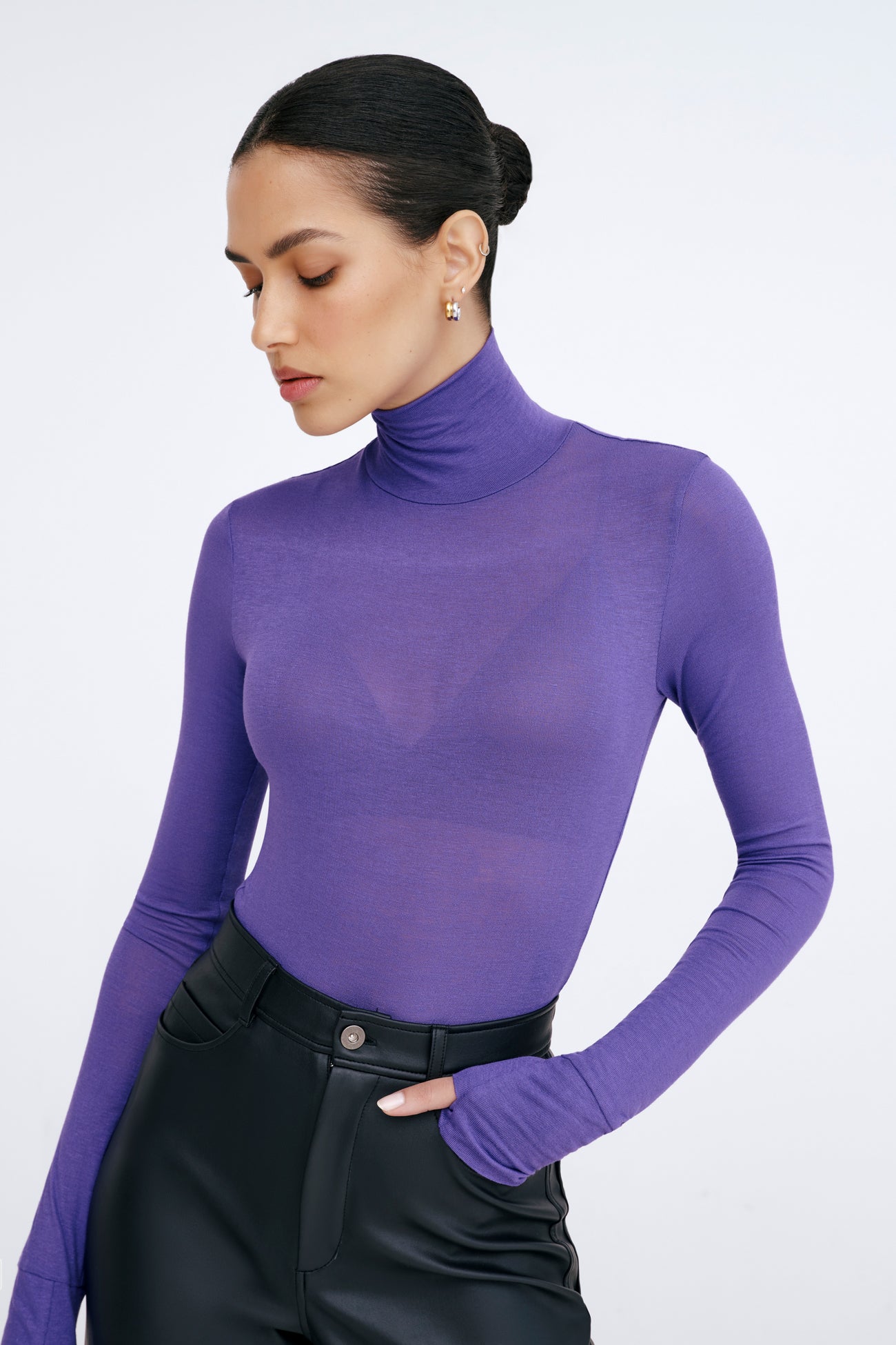 トップス High Neck Sheer Top / 01Burning High Neck Sheer Top / 01Burning｜ハイネックシアートップス