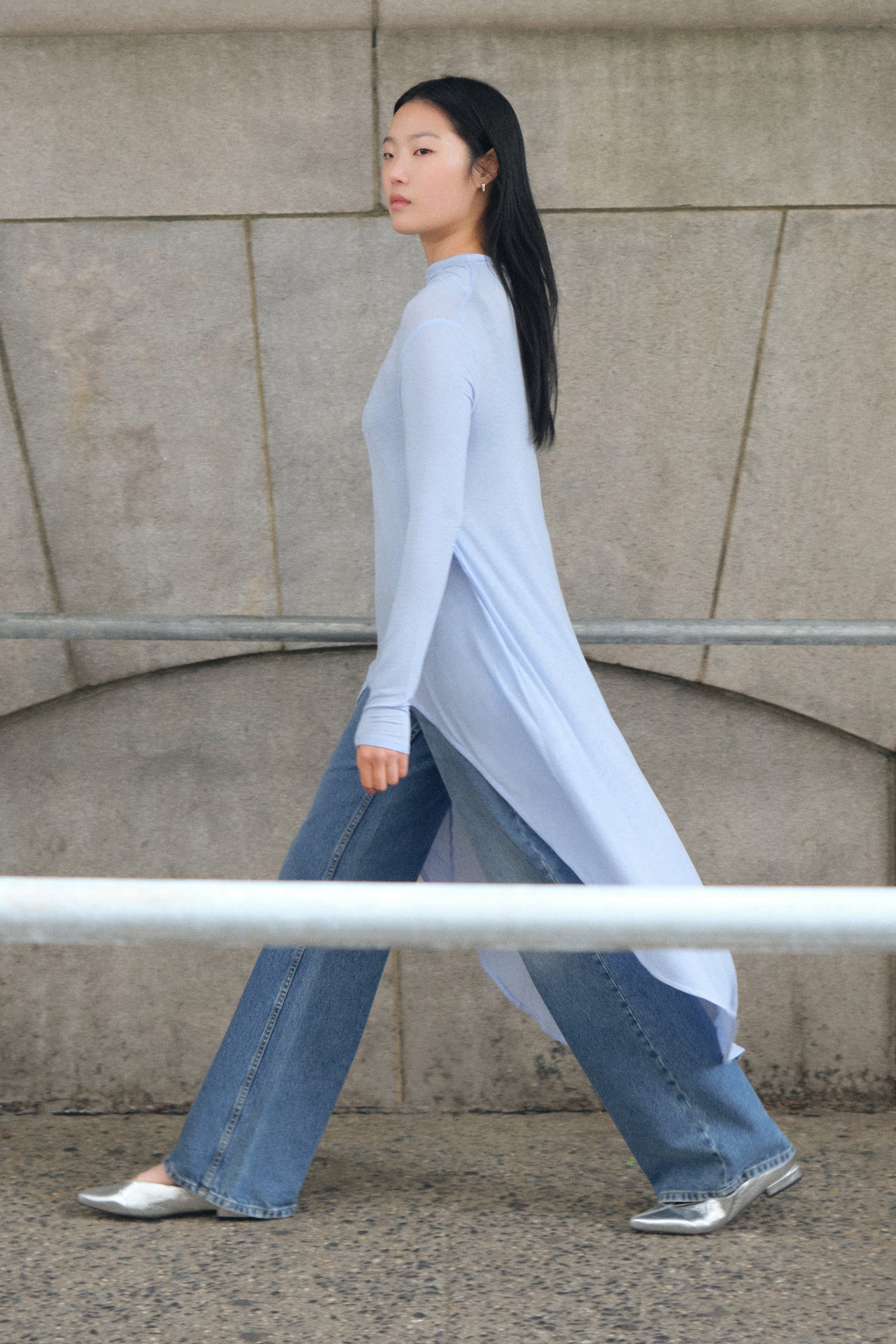 新品未使用　ONEME Sheer feeling Tunic Blouse HERO1_MB0103-B012-