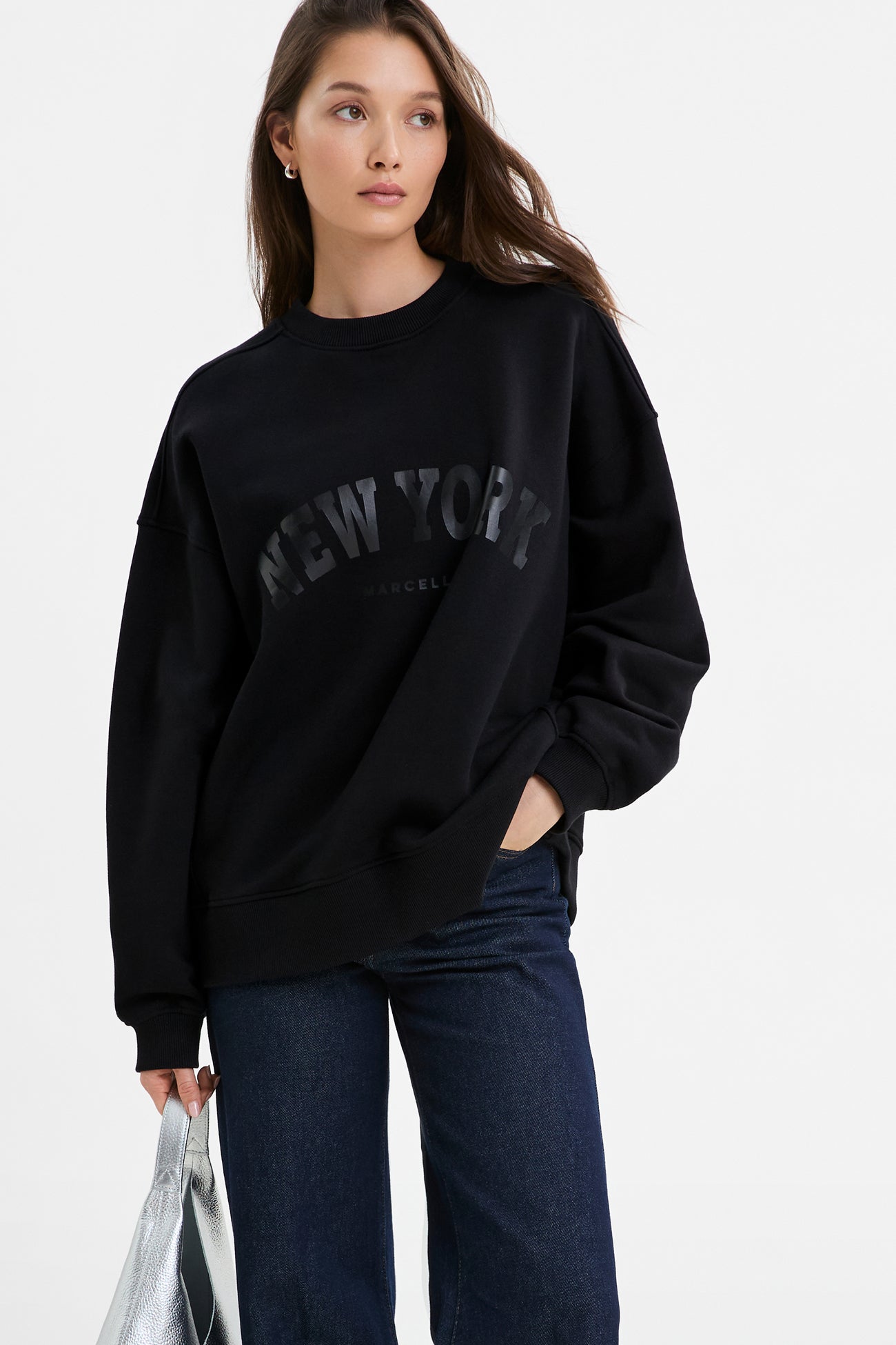 送料無料 いくらから Black Oversized Marcella | Sweatshirt NYC Cala - Sweatshirt トレーナー/スウェット