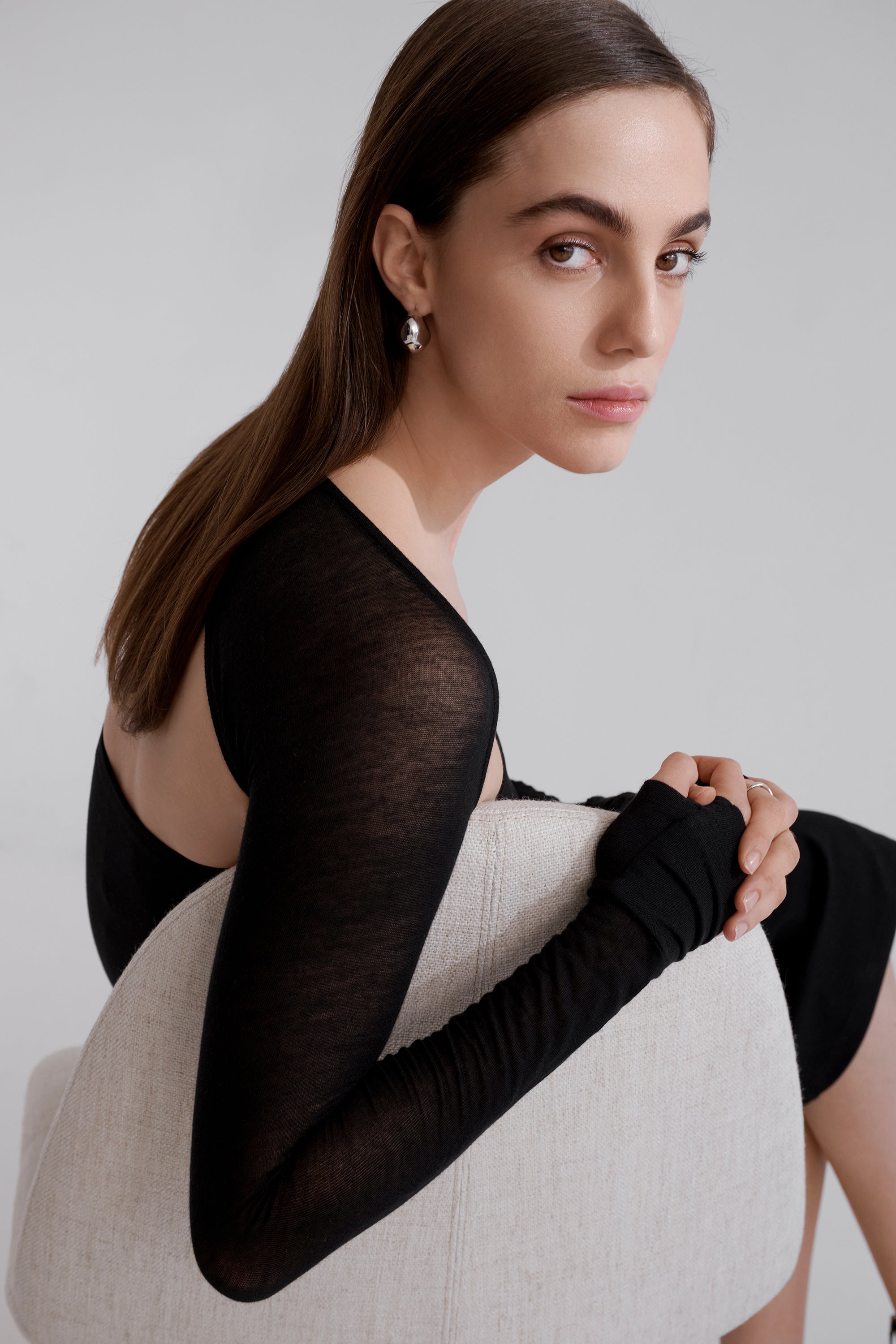 Women's Sheer Bolero with Thumbholes | Marcella
