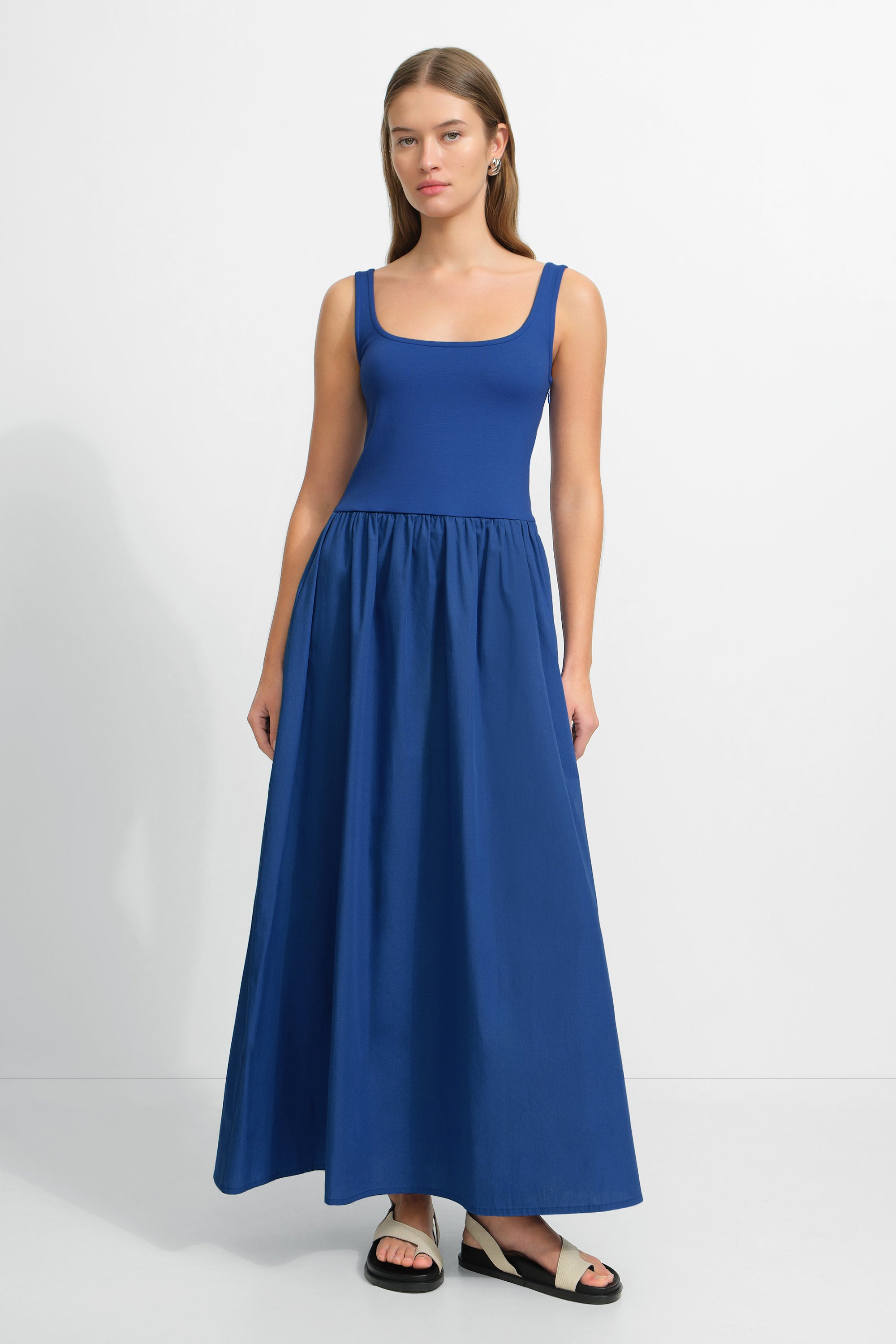 Marcella | Clara Dress Cobalt Blue in Deep Indigo | Women's Size XL | Ponte