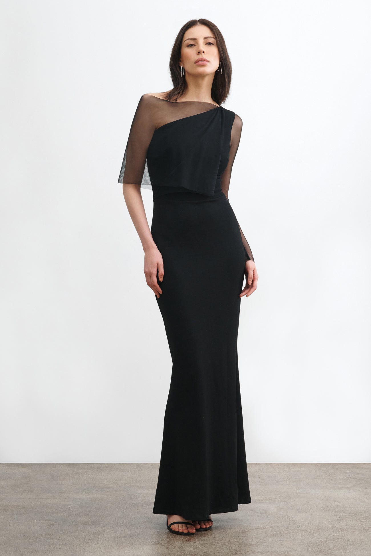 Women's Black One-Shoulder Evening Gown | Marcella Women's Black One-Shoulder Evening Gown | Marcella