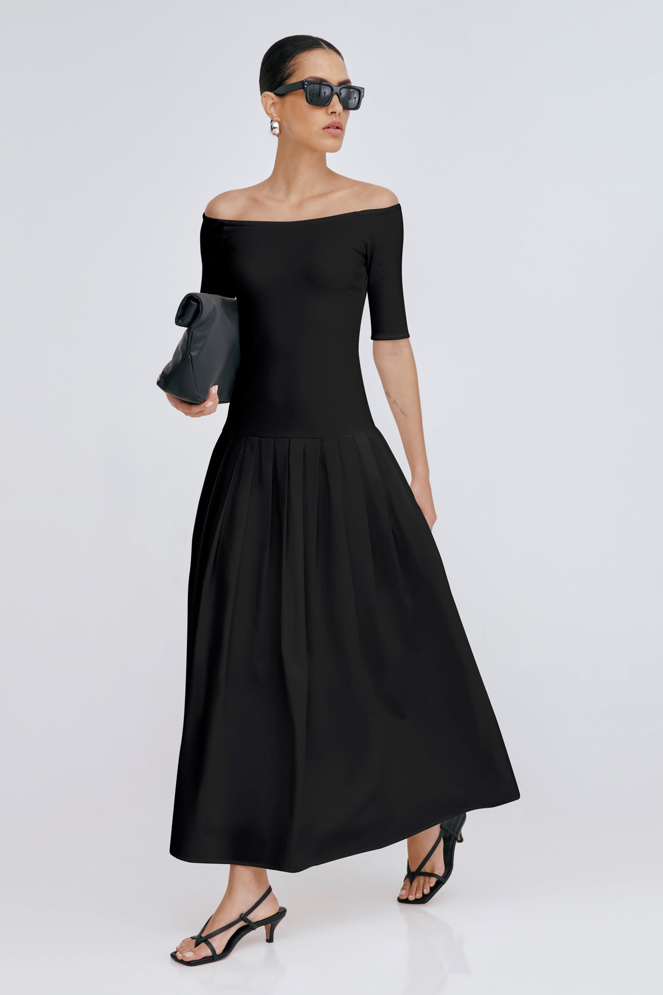 Off-The-Shoulder Black Dress