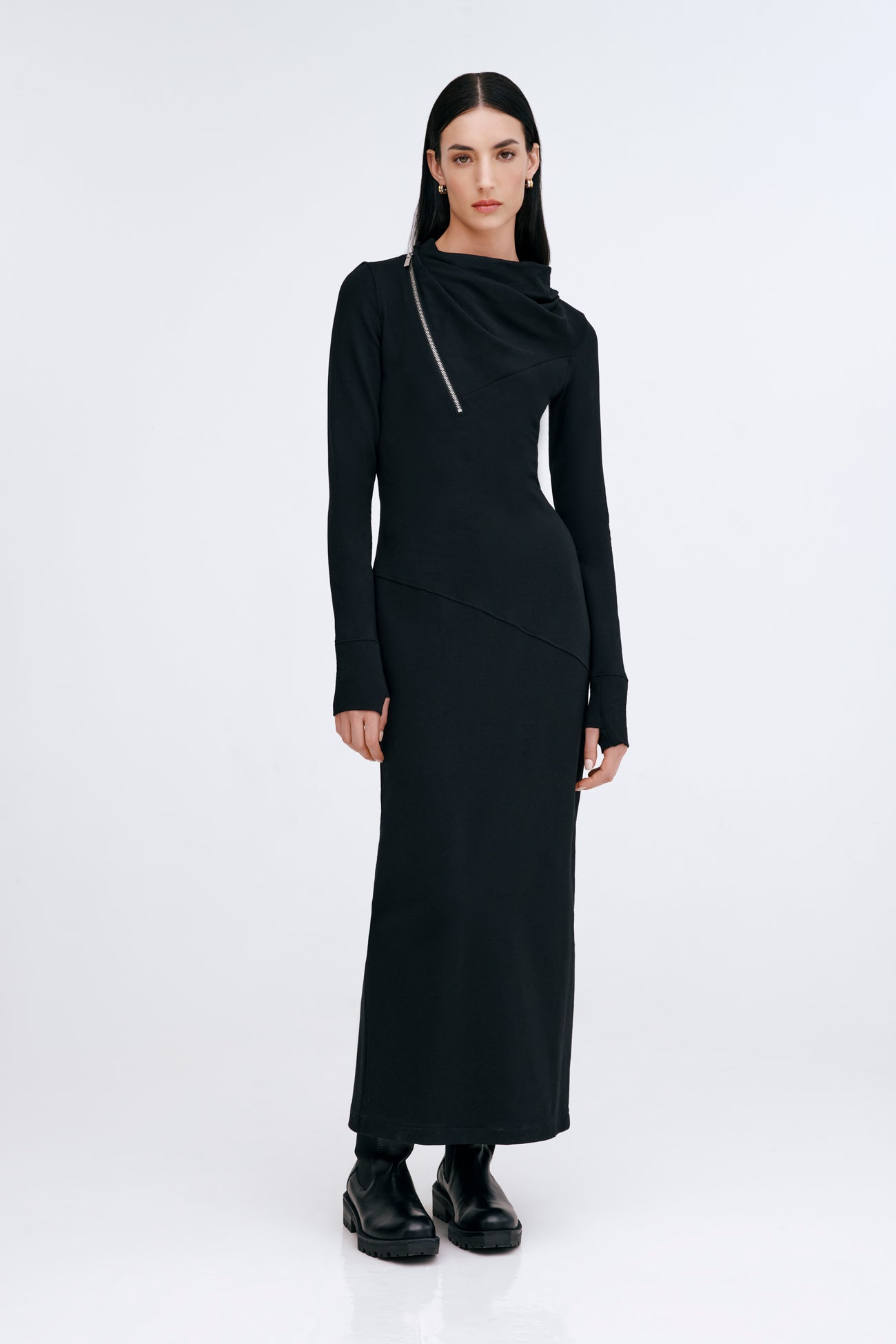 long sleeve terry dress Marcella Women's Broome Dress - Black