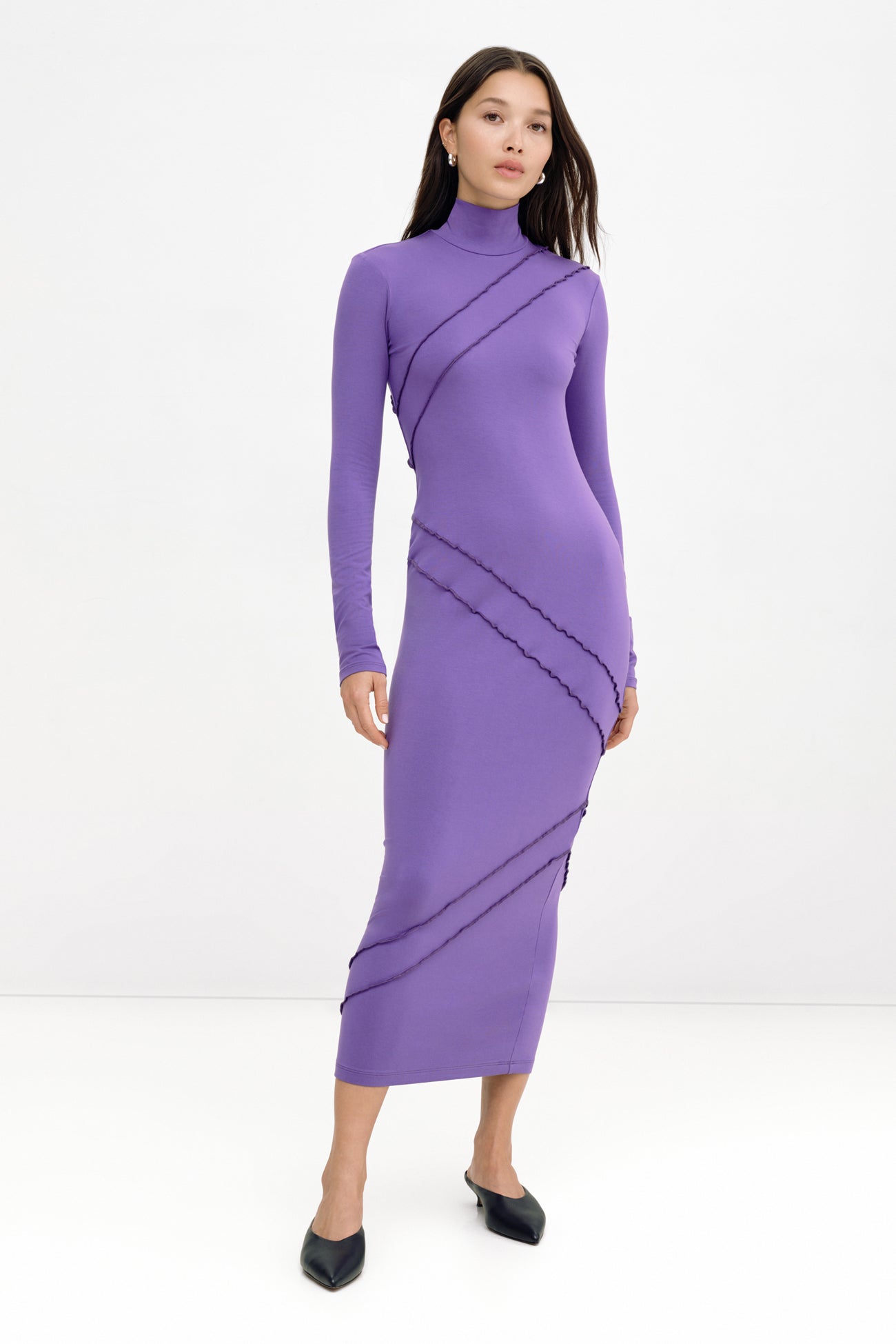 Marcella | Malcolm Long Sleeve Dress in Black | Women's Size Small | Sustainable European Jersey | Spring And Summer Clothing Marcella | Malcolm Long Sleeve Dress in Black | Women's Size Small | Sustainable European Jersey | Spring And Summer Clothing