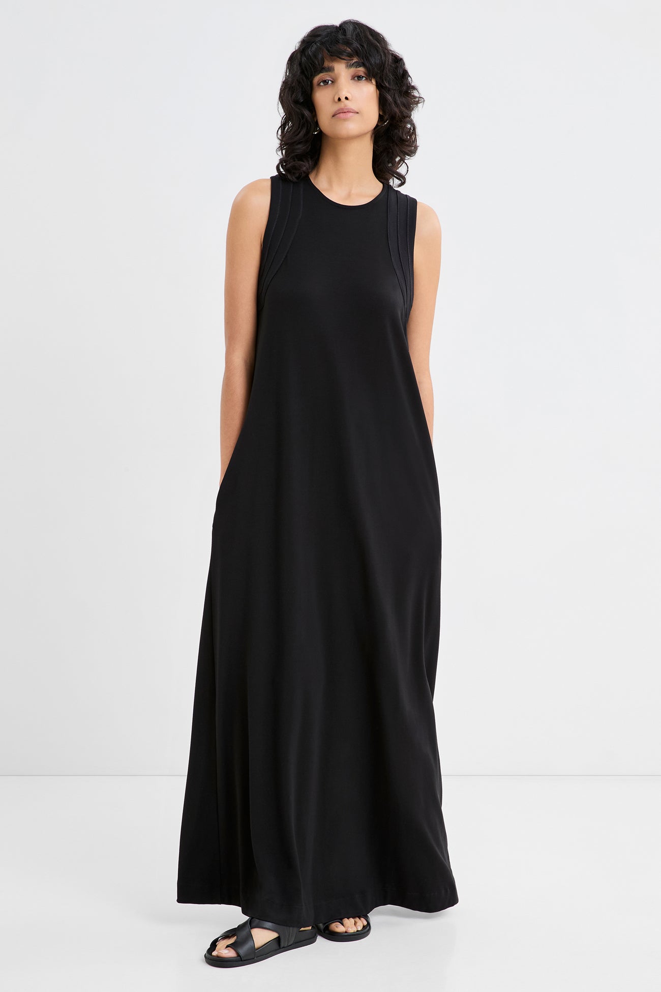 Marcella | Nessa Dress - S | Unstructured Black Sleeveless Dress Marcella | Nessa Dress - S | Unstructured Black Sleeveless Dress