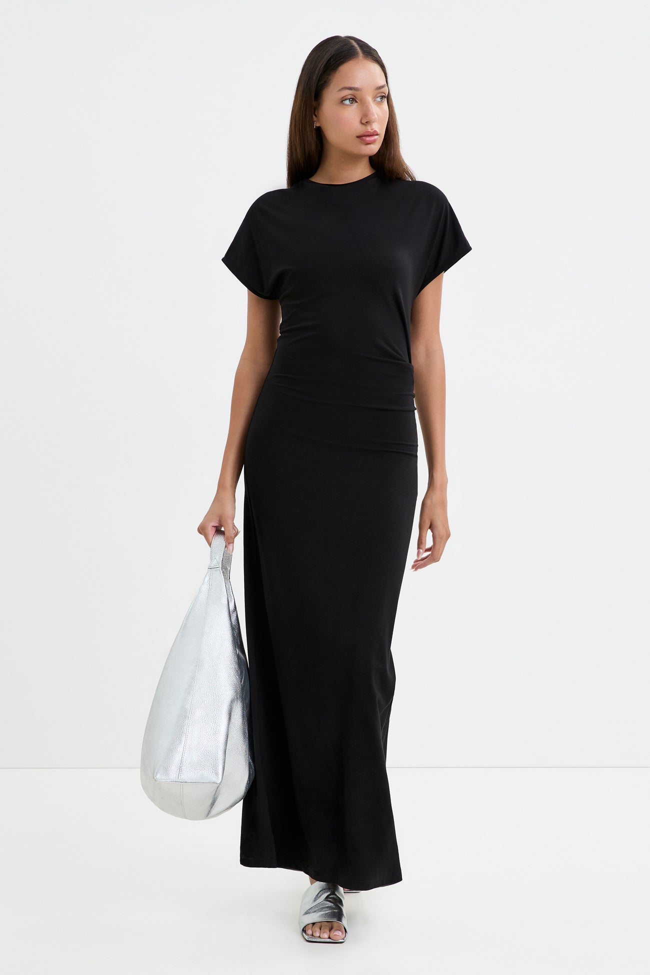 Marcella | Vida Dress in Black | Women's Size Medium | Sustainable European Jersey | Spring And Summer Clothing Marcella | Vida Dress in Black | Women's Size Medium | Sustainable European Jersey | Spring And Summer Clothing