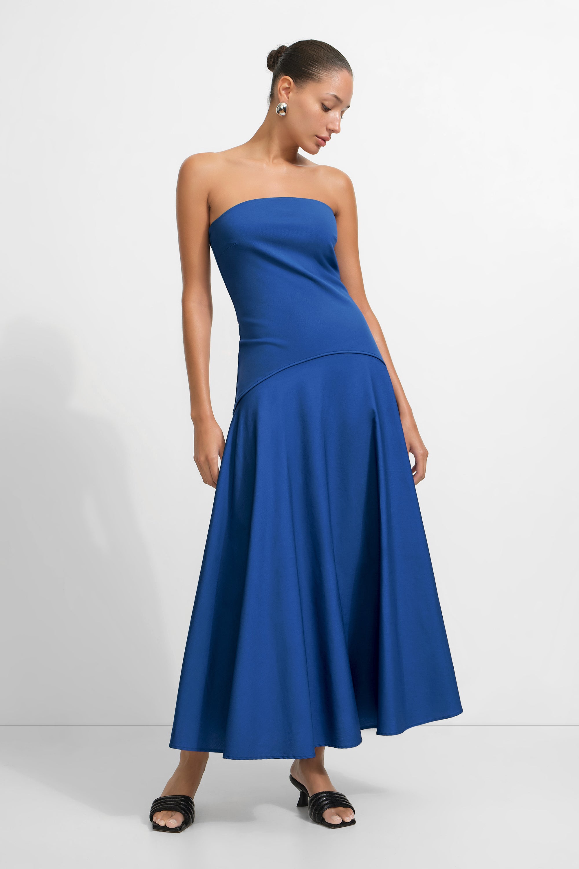 Women's European Ponte & Cotton Strapless Dress - Aurora Dress