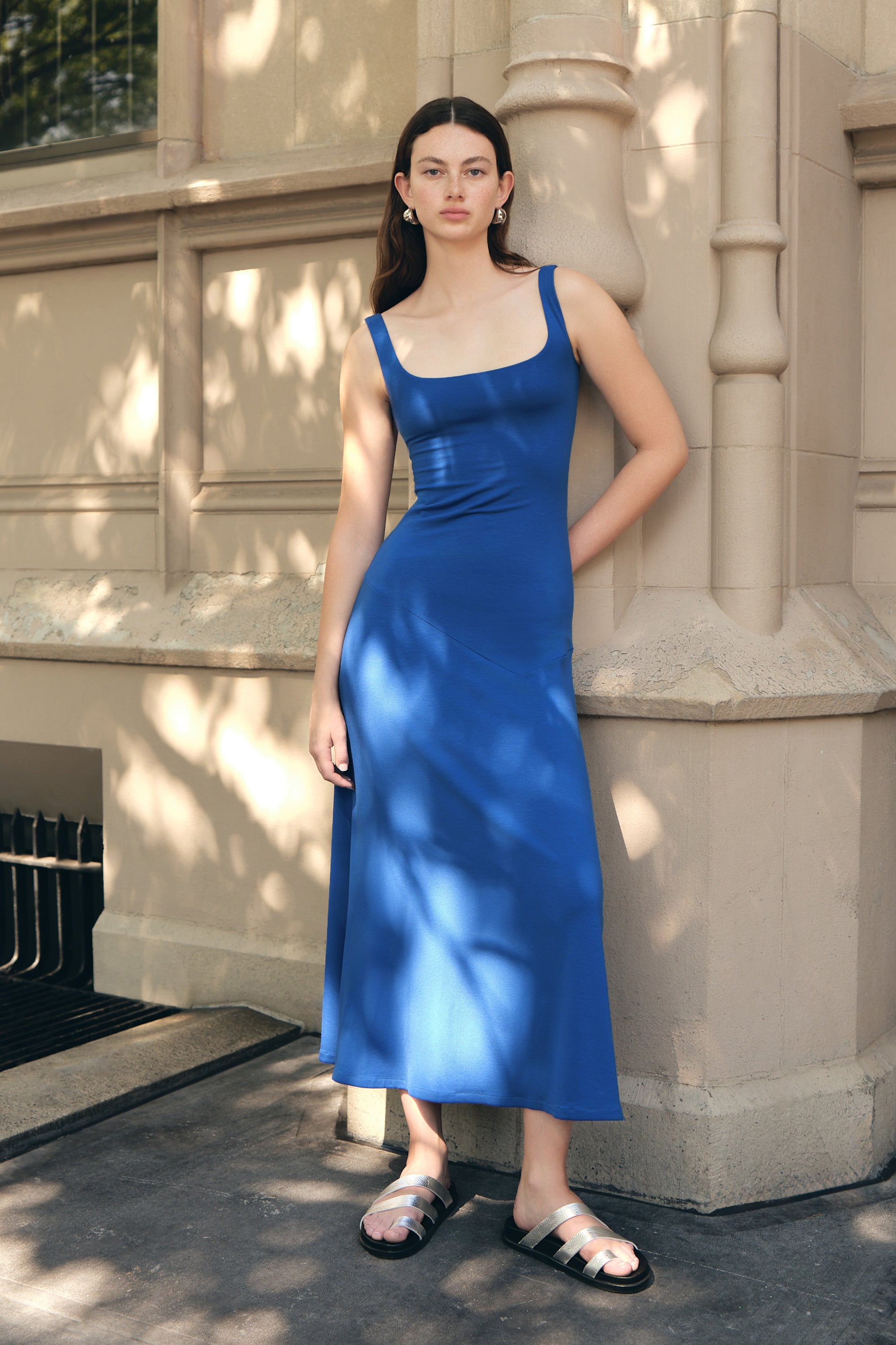 Marcella | Margot Dress in Cobalt | Women's Size Medium | Sustainable European Jersey | Spring And Summer Clothing Marcella | Margot Dress in Cobalt | Women's Size Medium | Sustainable European Jersey | Spring And Summer Clothing