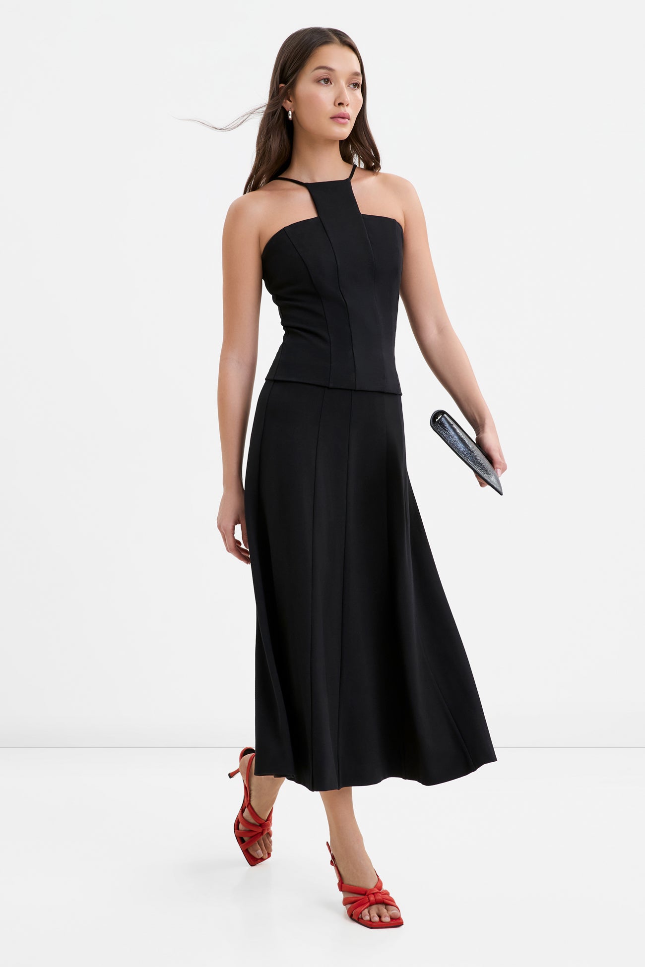 Marcella | Carrigan Skirt in Black | Women's Size XL | Ponte