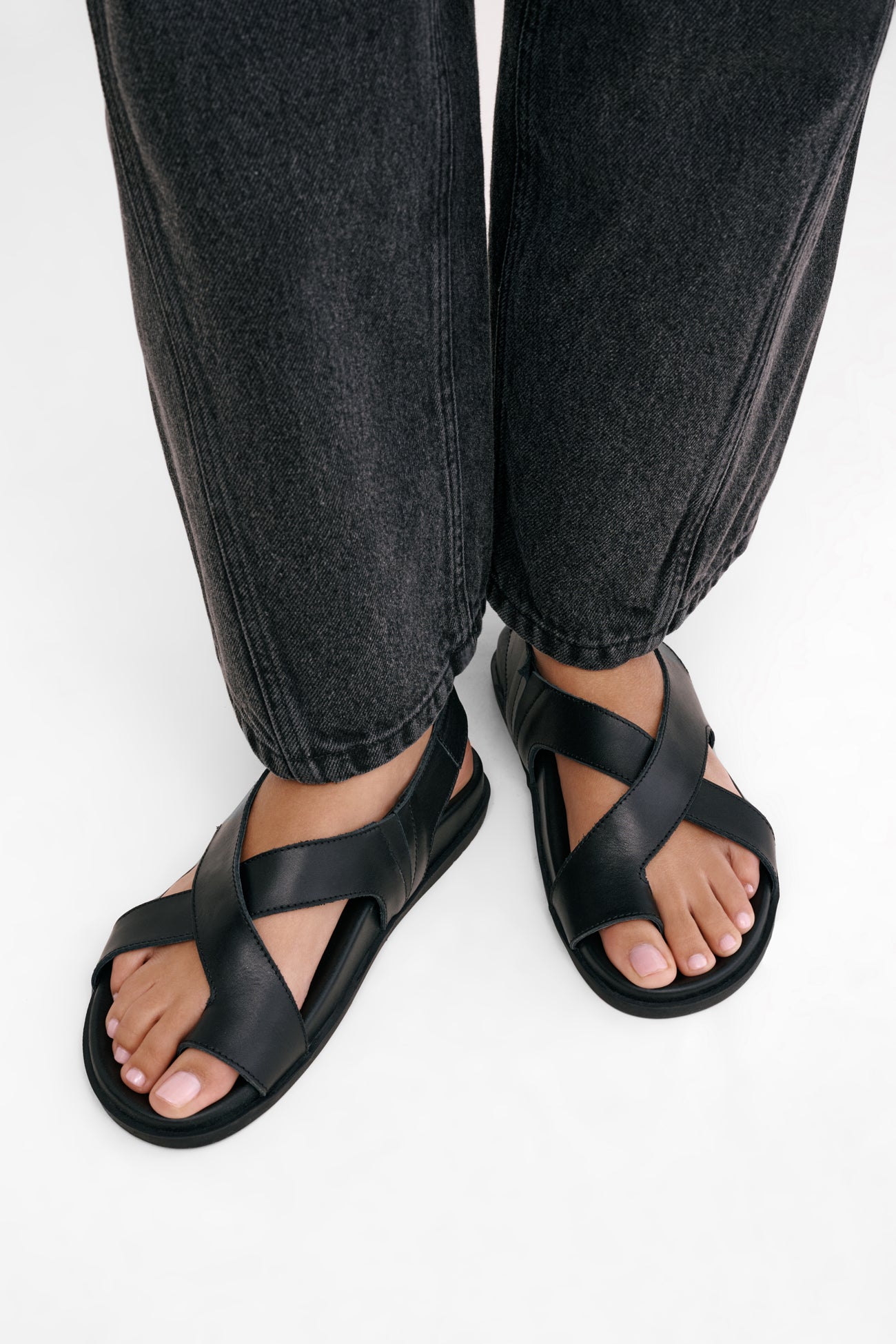 Marcella | Woodward Sandals in Black | Women's Size 9 | European Leather