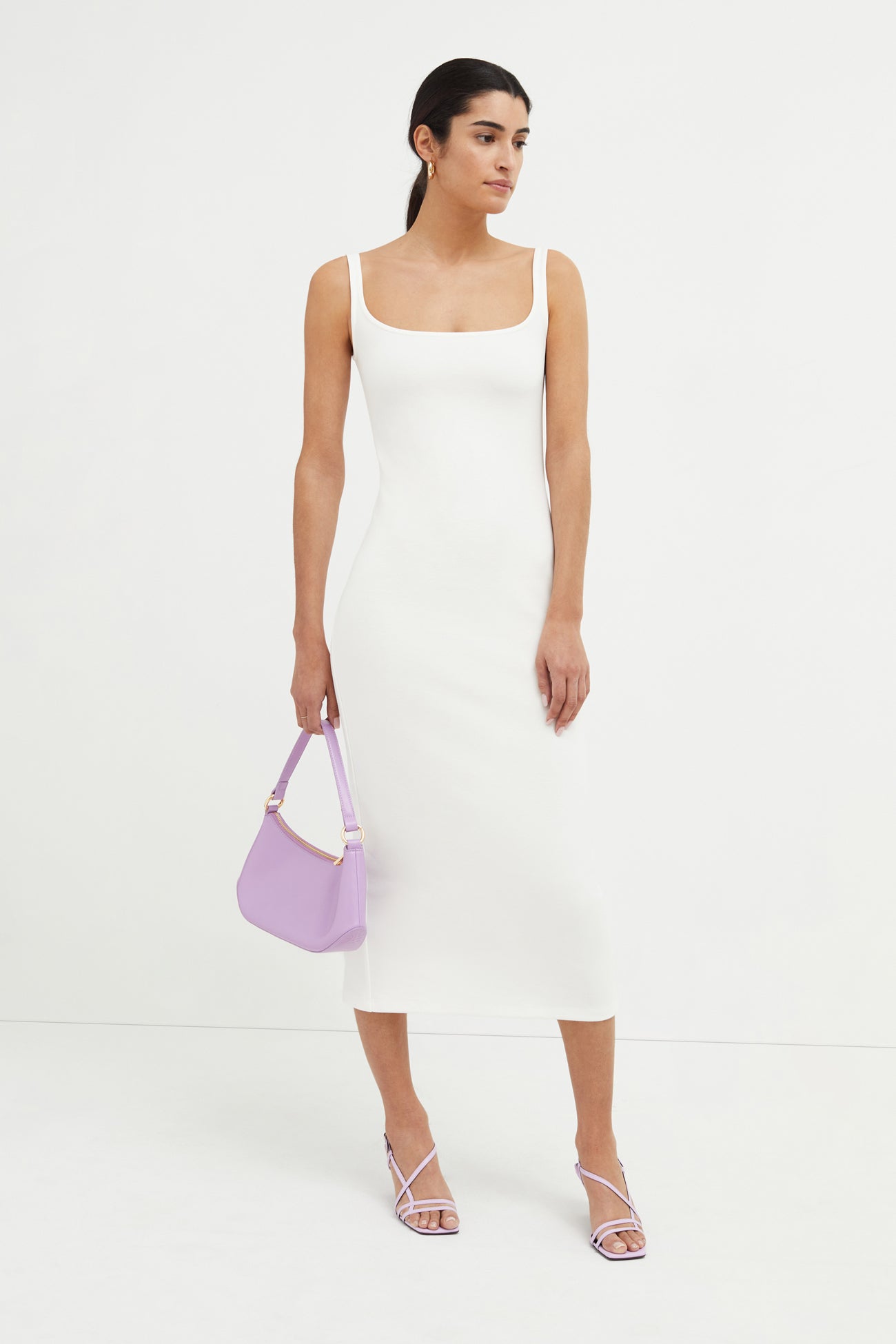 Marcella | Ashley Dress in Off White | Women's Size 3XL | Ponte | Spring and Summer Clothing
