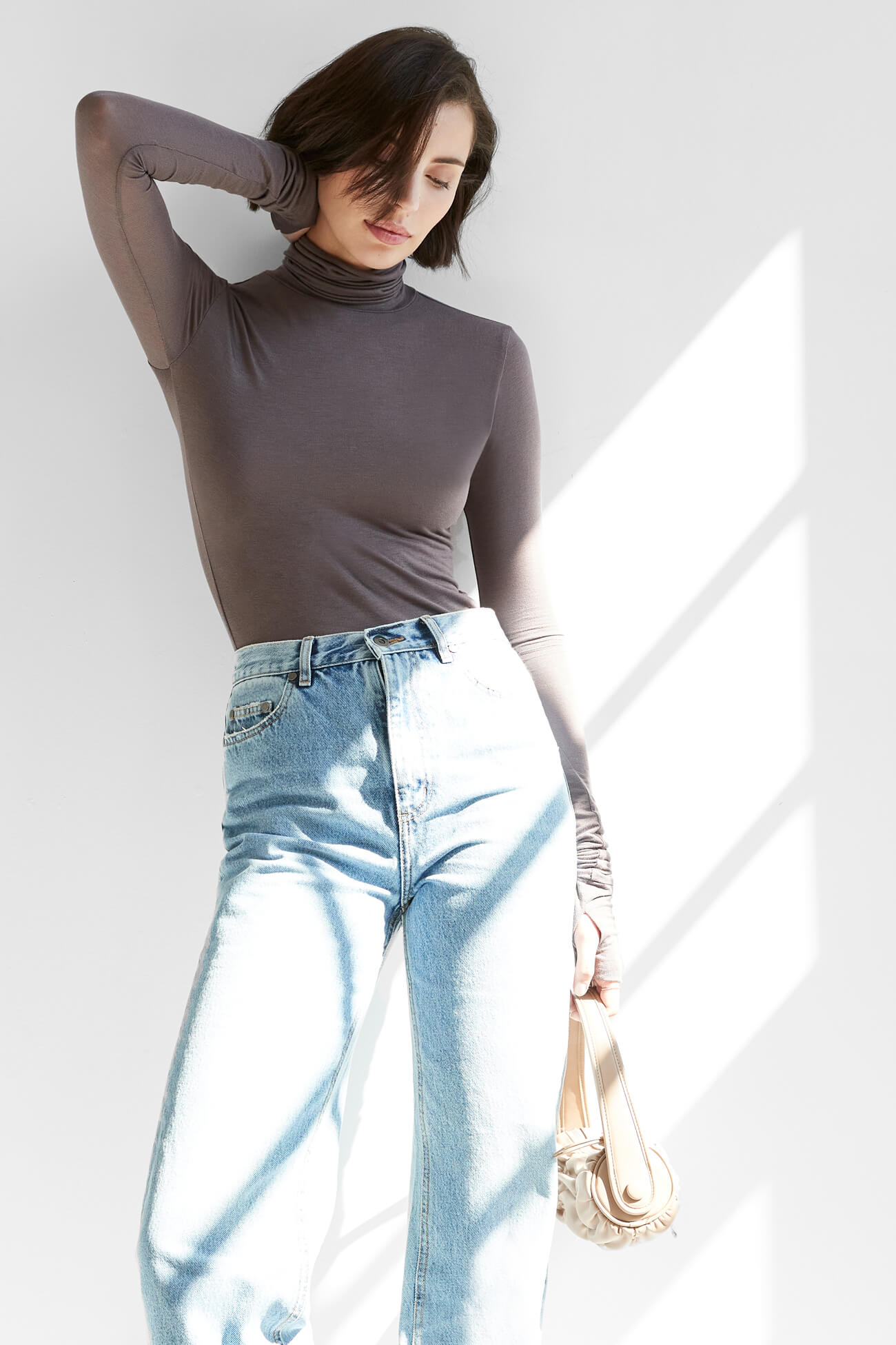 Off White Asymmetrical Sleeveless Mesh Top - Zinnia Top