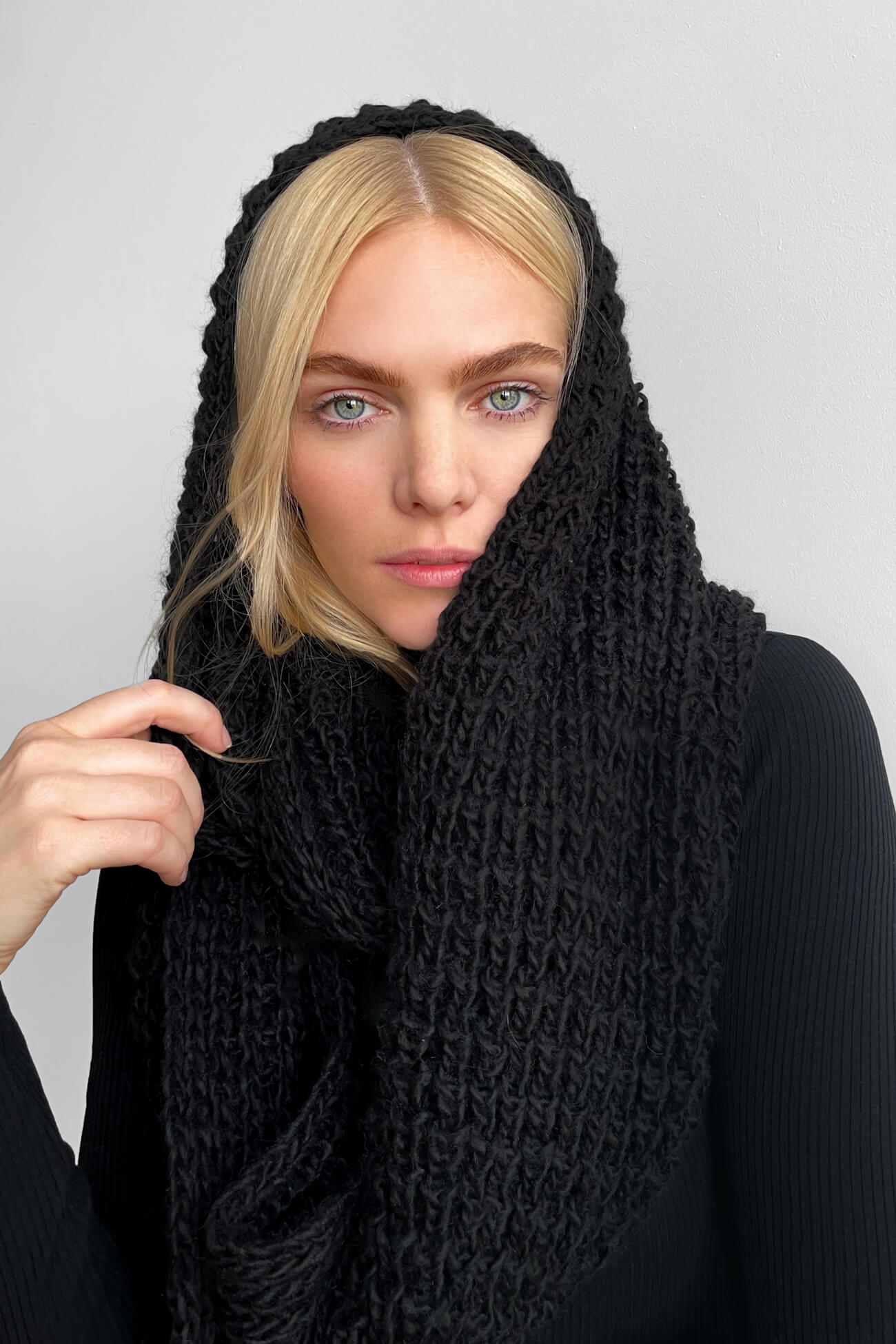 Gymshark Knitted Scarf - Black | Gymshark