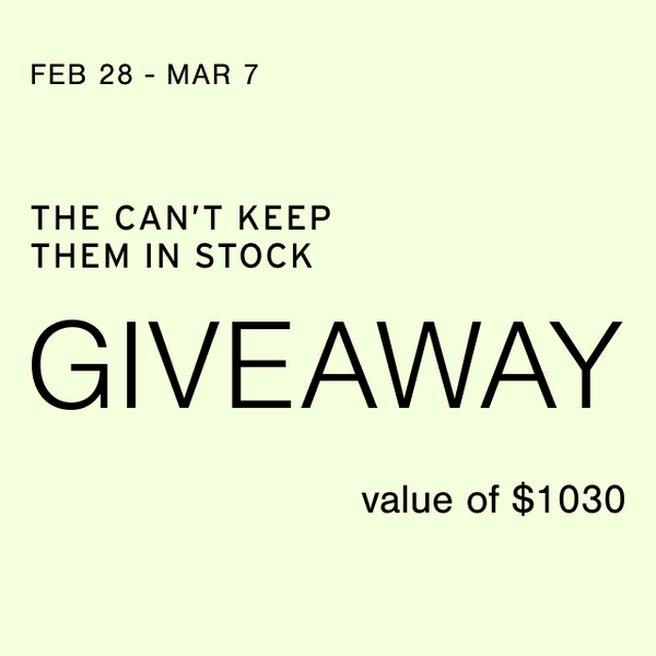 The Can't Keep Them In Stock GIVEAWAY! ($1030 Value)