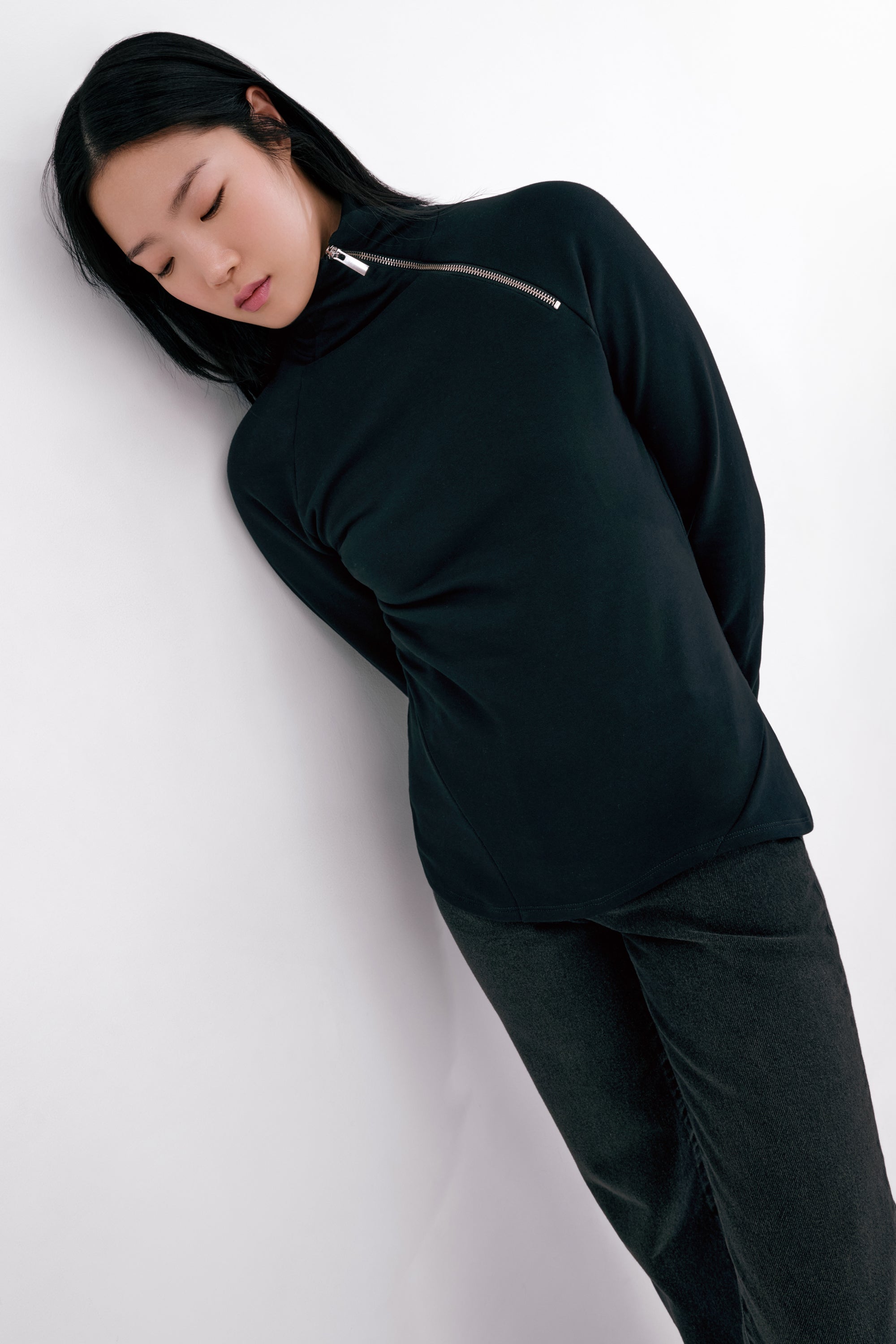 Women's Mock Neck Sweatshirt | Marcella