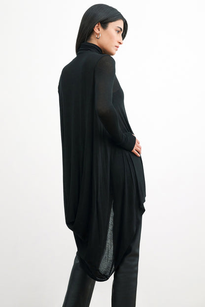 Black Sheer Long Sleeve Tunic - Marlowe Tunic | Marcella