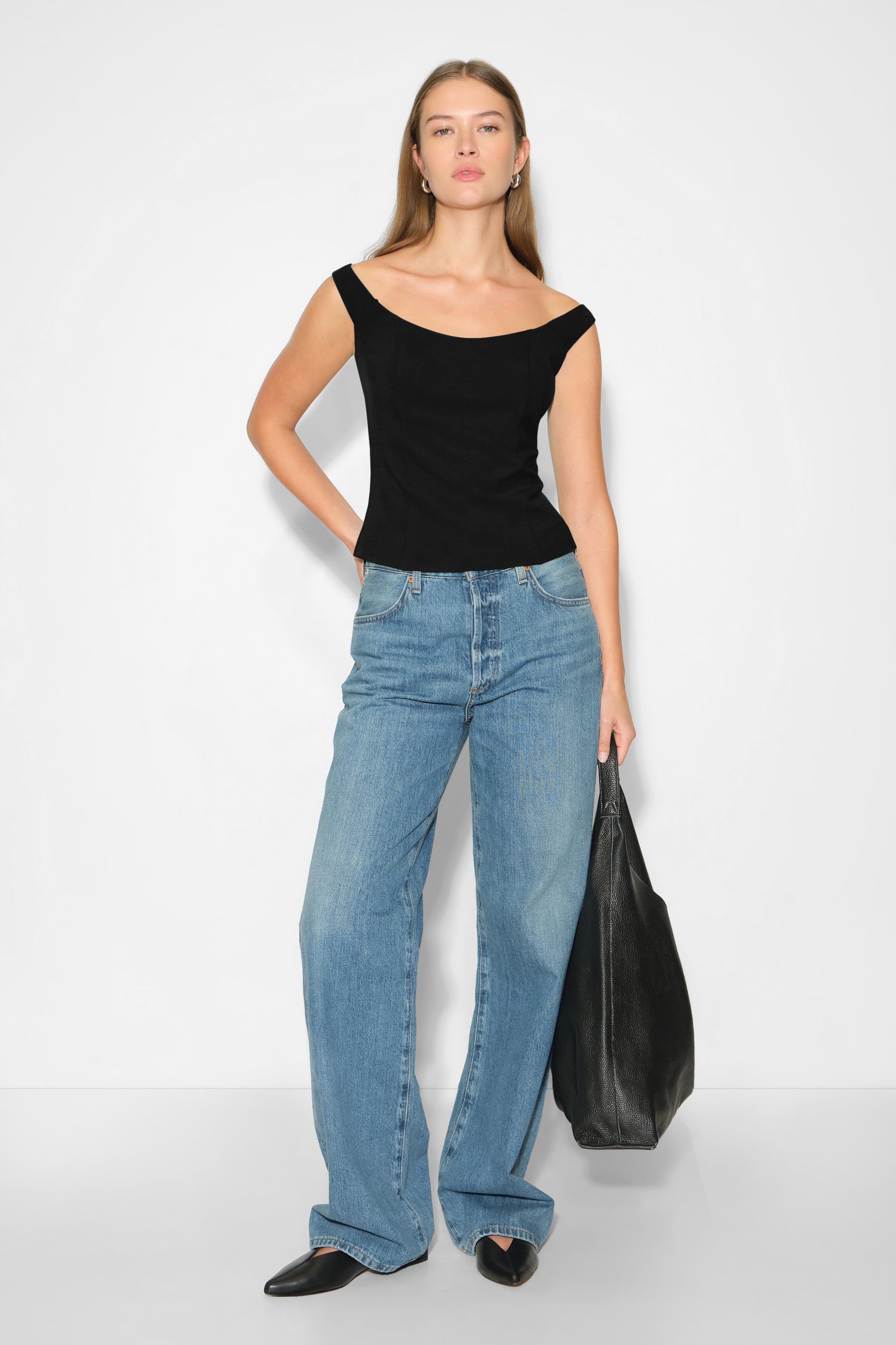 Women's Off-Shoulder Ponte Top | Marcella