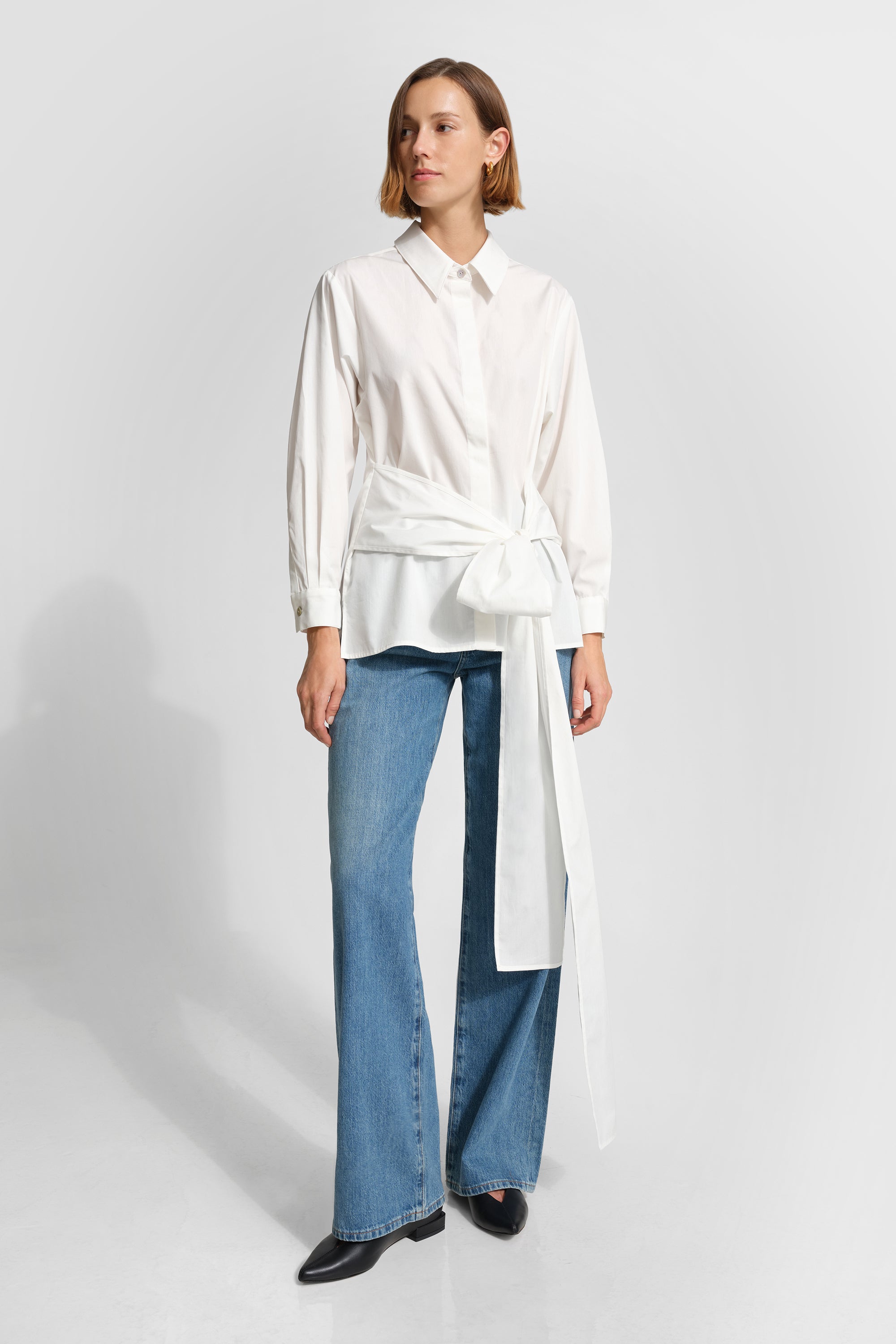 Women's Chic Modern Sheer & Edgy Mesh White Tops | Marcella