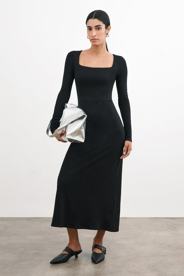 Modern Minimalist Dresses Jumpsuits for Women Marcella NYC Tagged Black