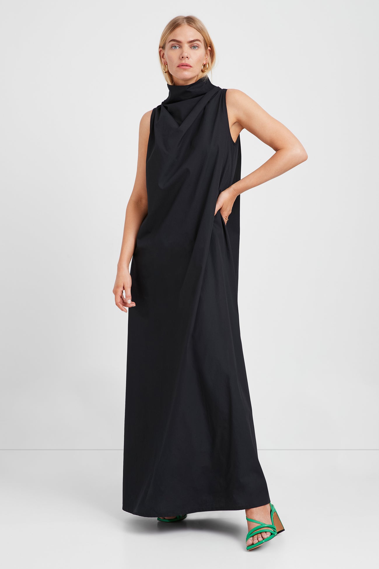 Marcella | Sleeveless Minna Dress in Black | Women's Size 2XL | European Poplin Cotton | Spring And Summer Clothing Marcella | Sleeveless Minna Dress in Black | Women's Size 2XL | European Poplin Cotton | Spring And Summer Clothing