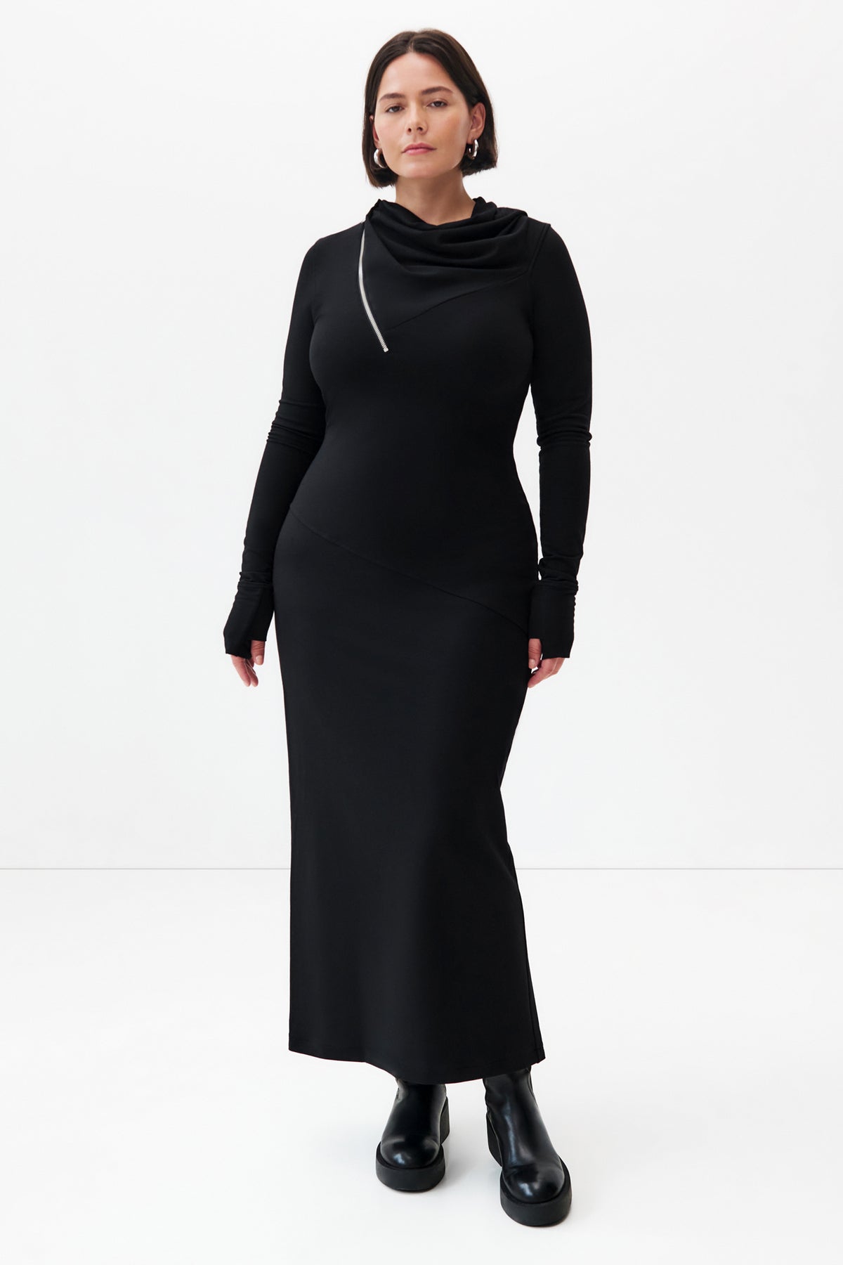 Marcelle long sleeve knit dress shop