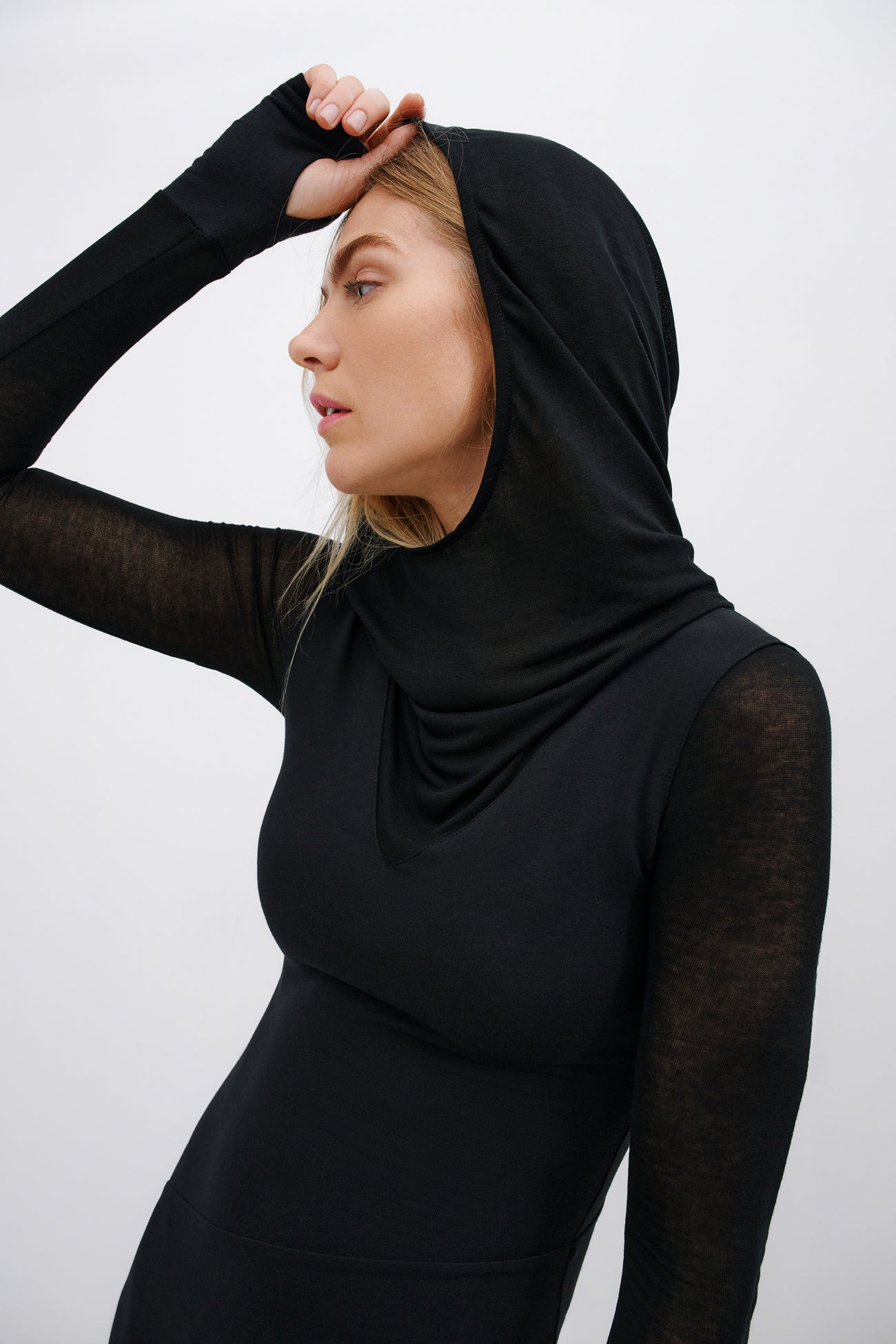 Long Black Maxi Sweatshirt Dress - Taylor Dress | Marcella