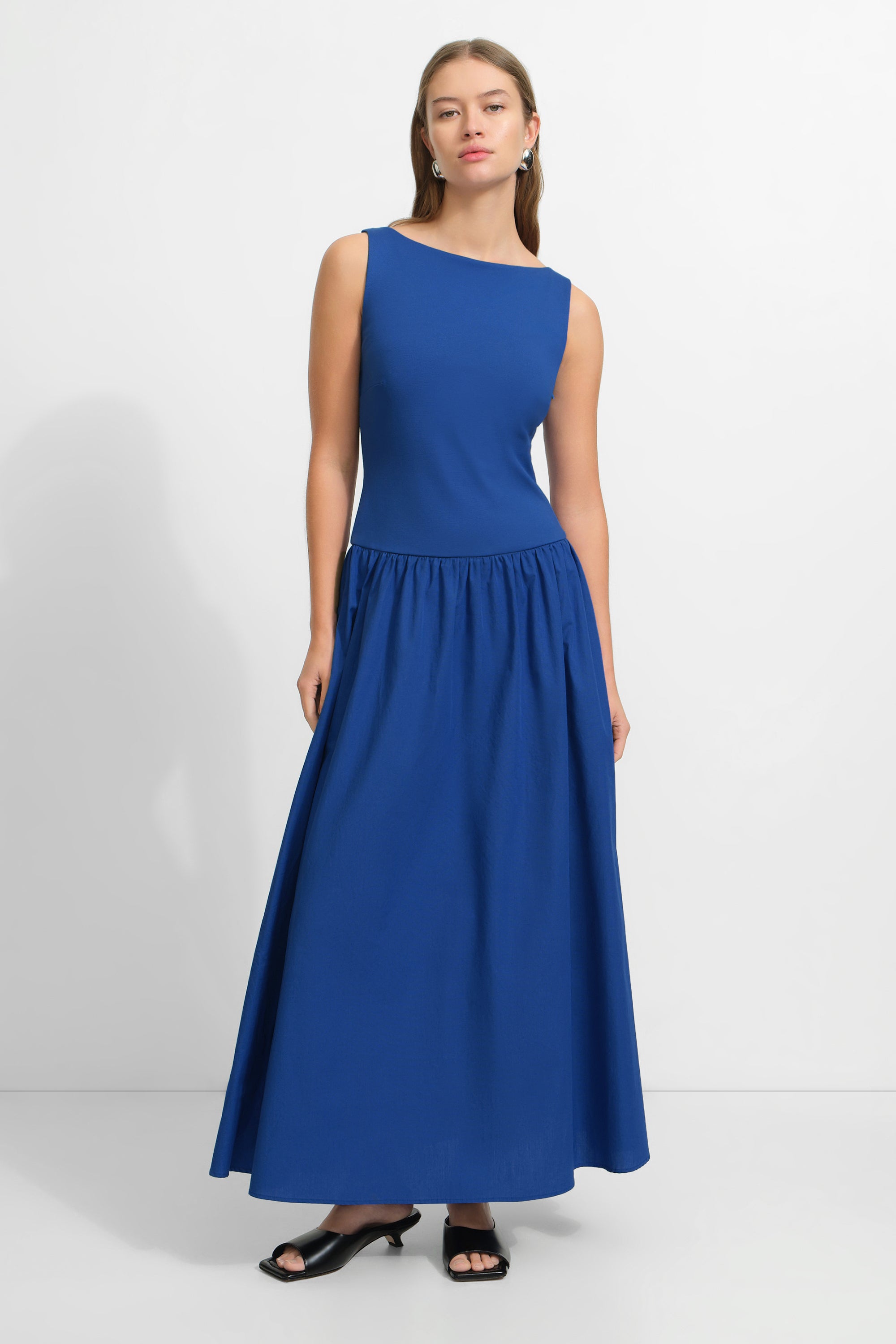 Marcella | Selene Dress in Cobalt | Women's Size 2XL | Ponte
