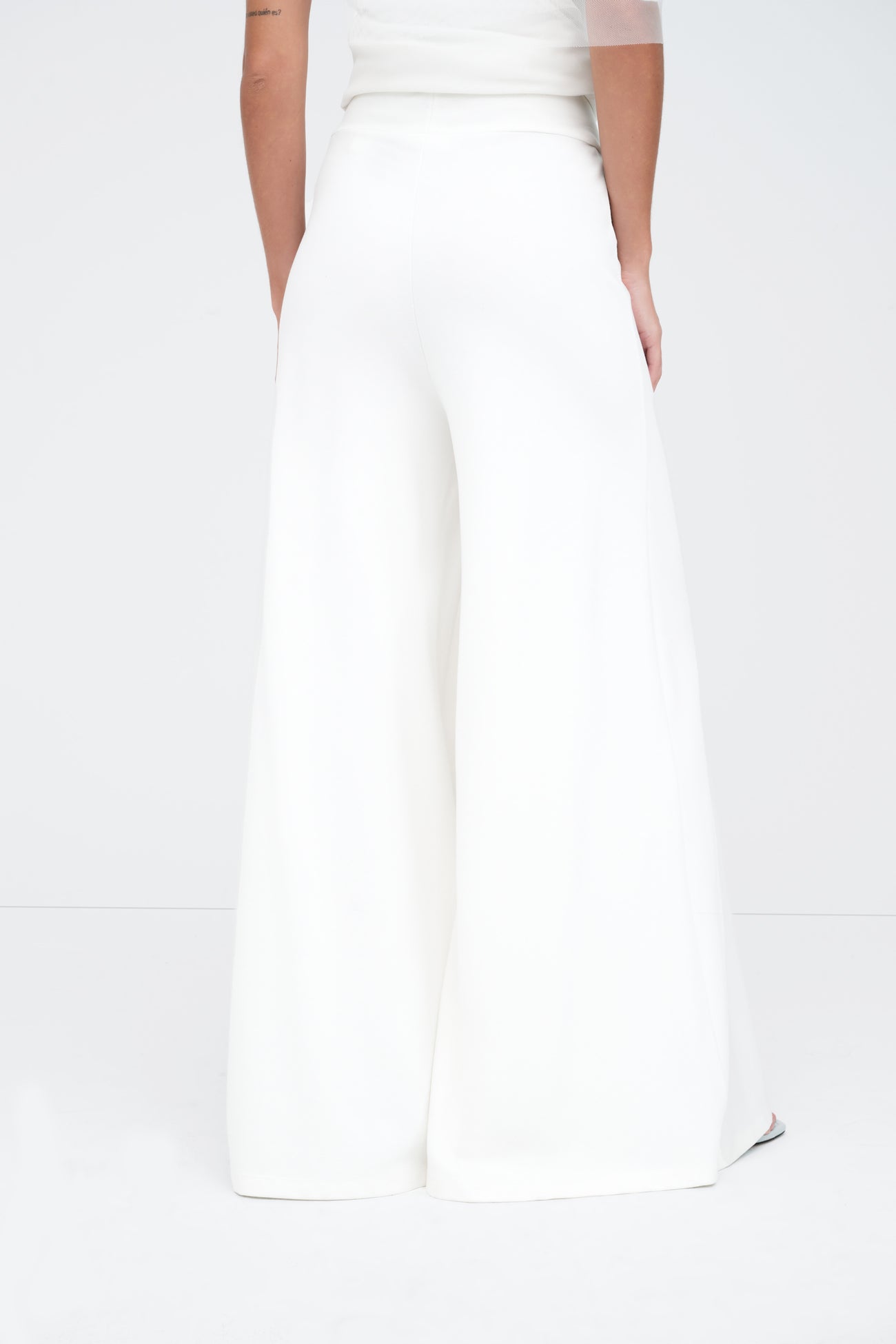 パンツ Off-White Wide Leg Pants Off White Extra-Wide Full-Length Trousers - Georgia Pants
