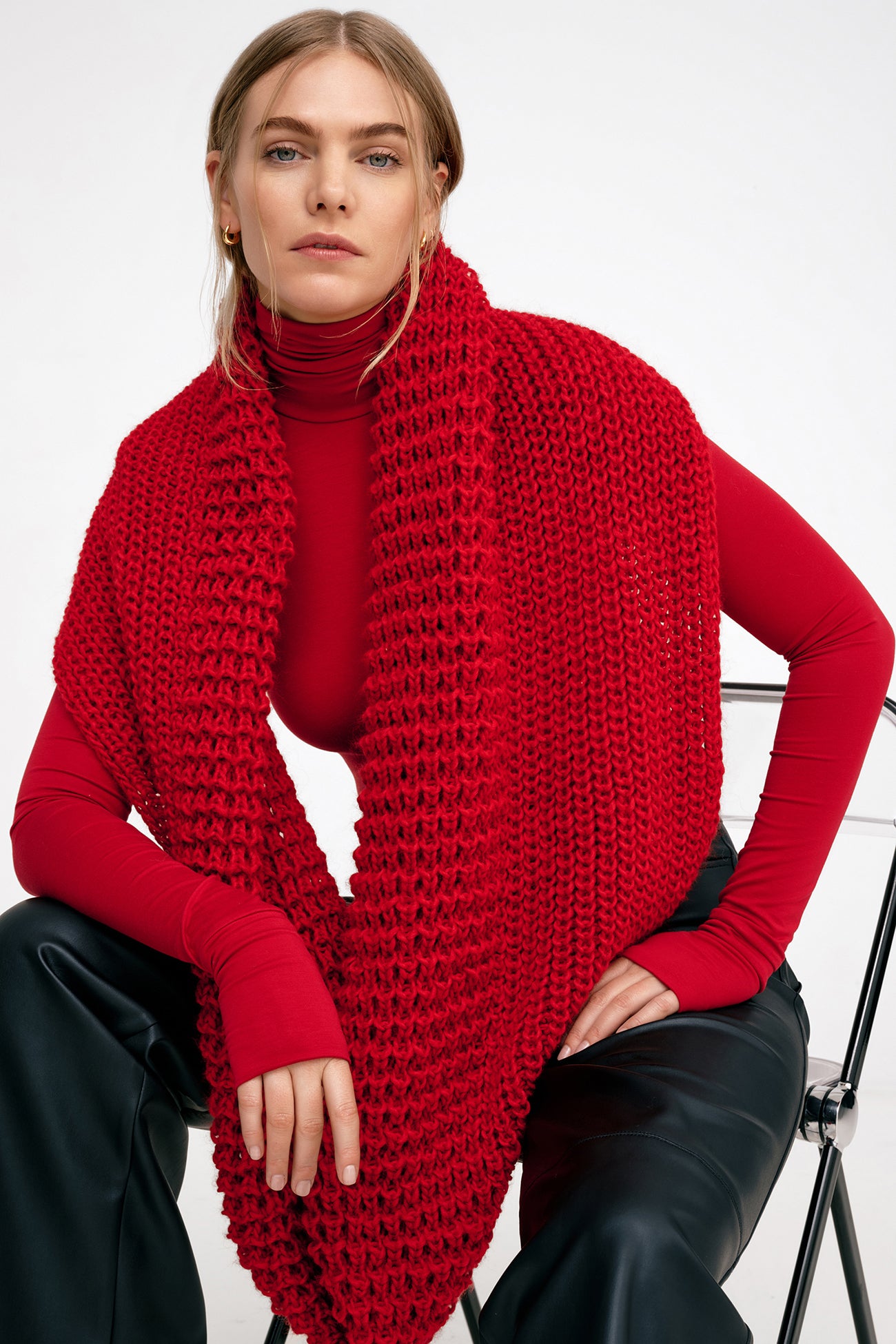 【リアルマッコイズ】SCARF, WOOL-KNIT Elmer Textured Scarf with Fringe Knitting Pattern 271