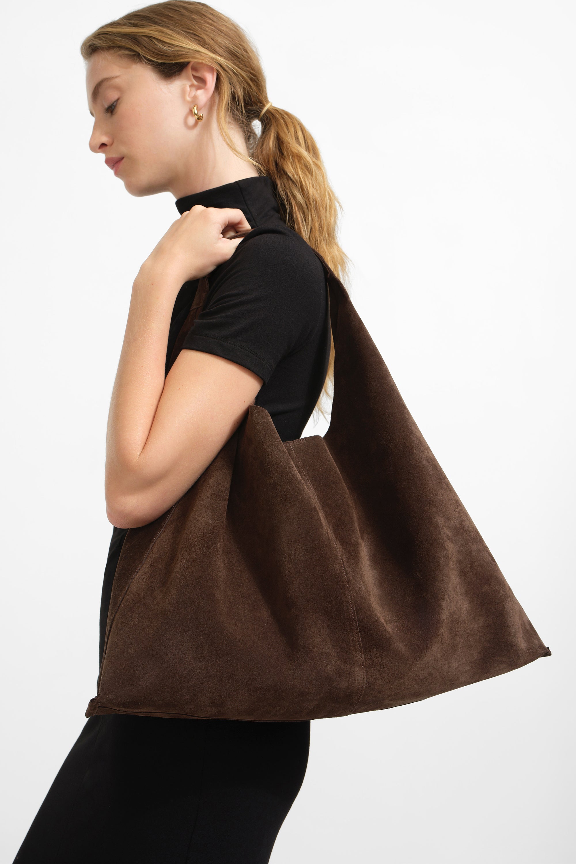 Kelly Tote | Brown European Leather Oversized Tote