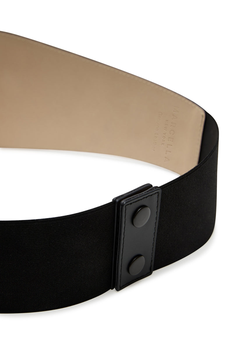 Black Italian Leather Waist Belt - Chambers Belt | Marcella