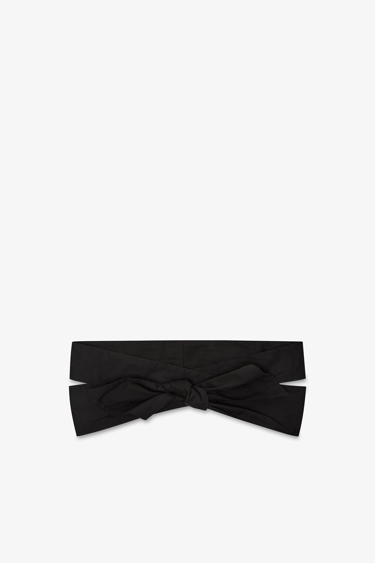 Black Cotton Tie Belt For Waist - Aiko Belt | Marcella