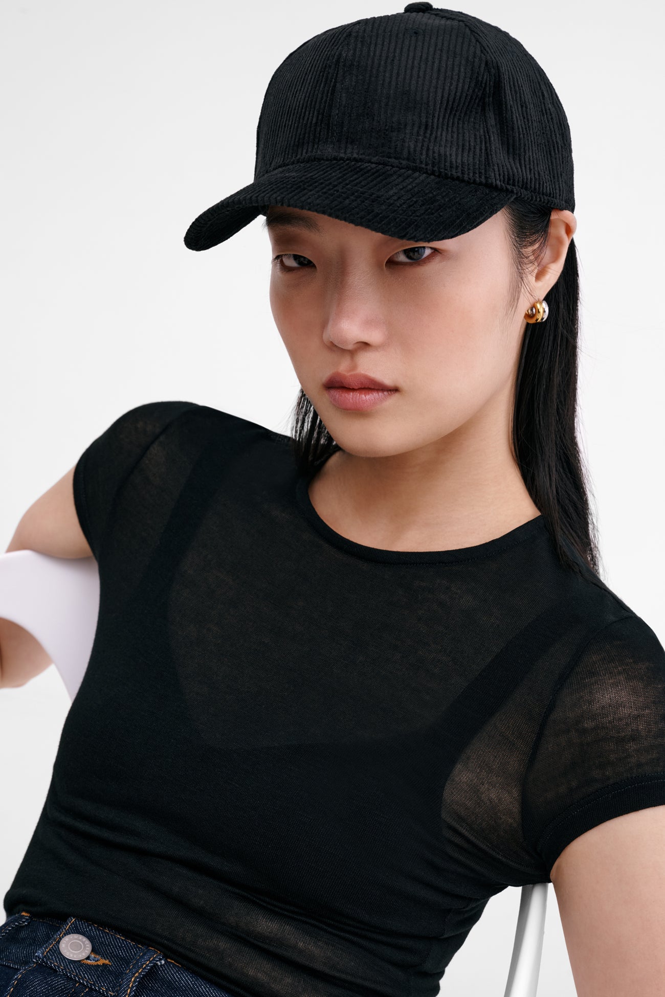 【MAISON MINED】24SS★ MIM RAW CUT BALL CAP MUSINSA | LADY VOLUME CONFIDENTIAL STONE WASHED BALL CAP (BLUE)
