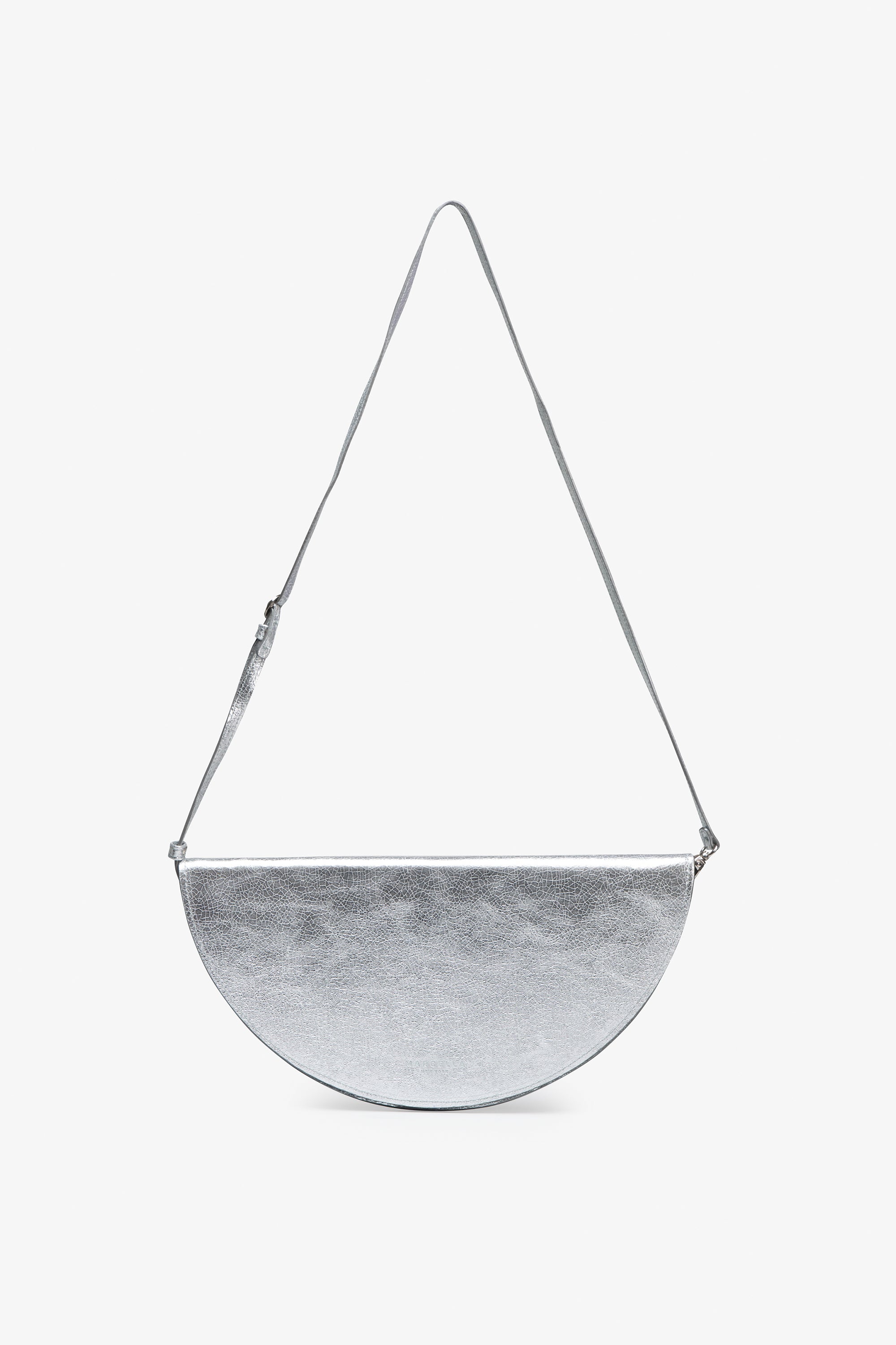 Luna Crossbody Purse | Silver Leather Convertible Crossbody
