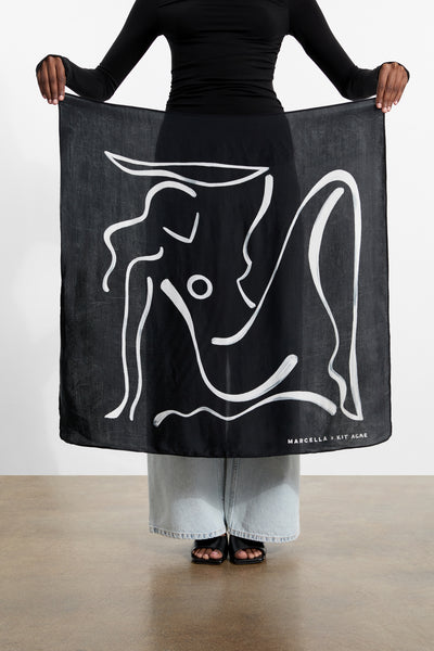 【toogood】THE COLLECTOR SCARF toogood - THE COLLECTOR SCARF - SILK TWILL CRAB COLLAGE