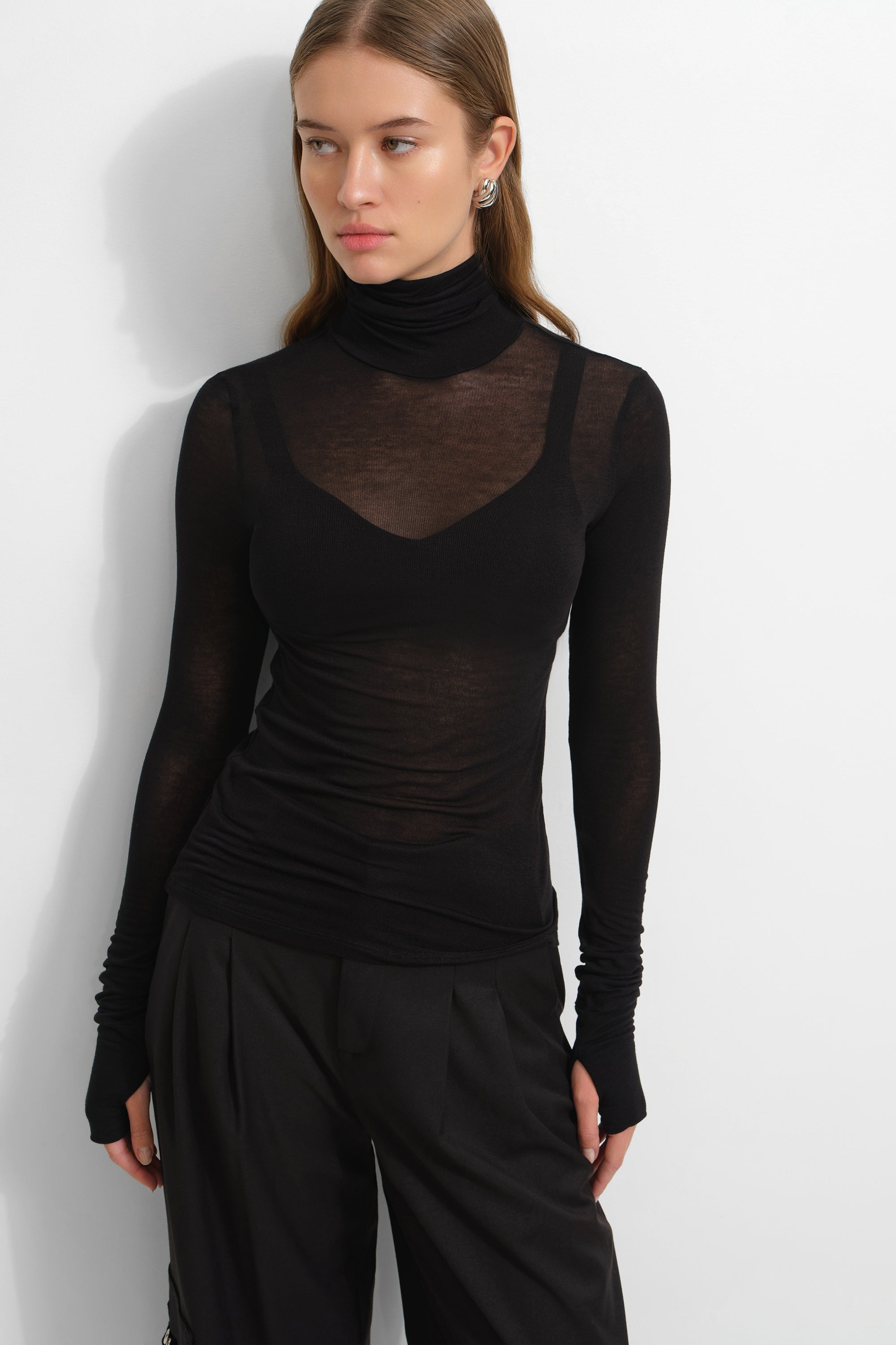 Women's Sheer Turtleneck | Eloise | Marcella
