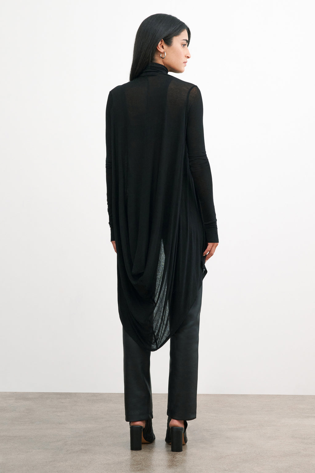 Black Sheer Long Sleeve Tunic - Marlowe Tunic | Marcella