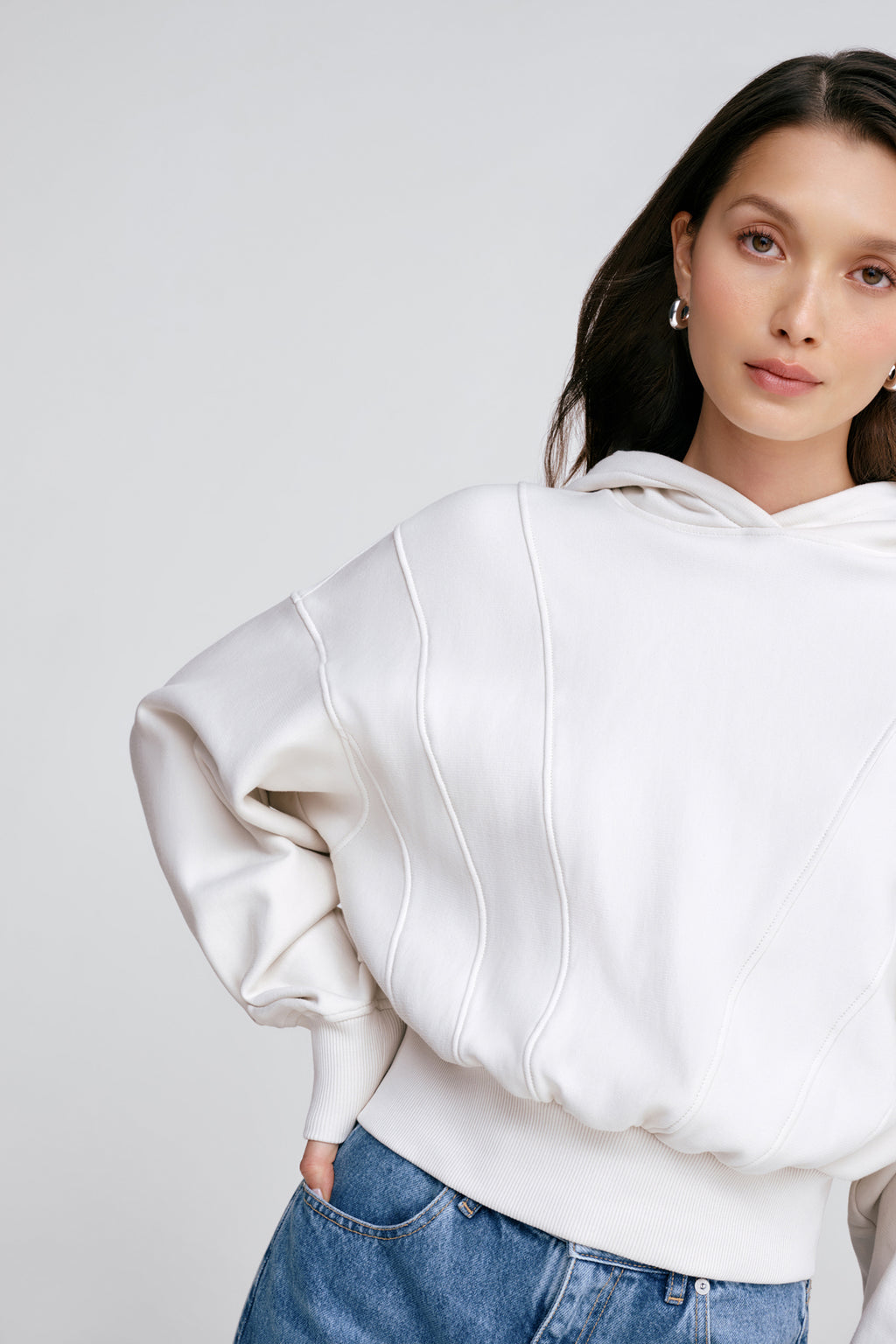 ella bi-color wide pullover （white）