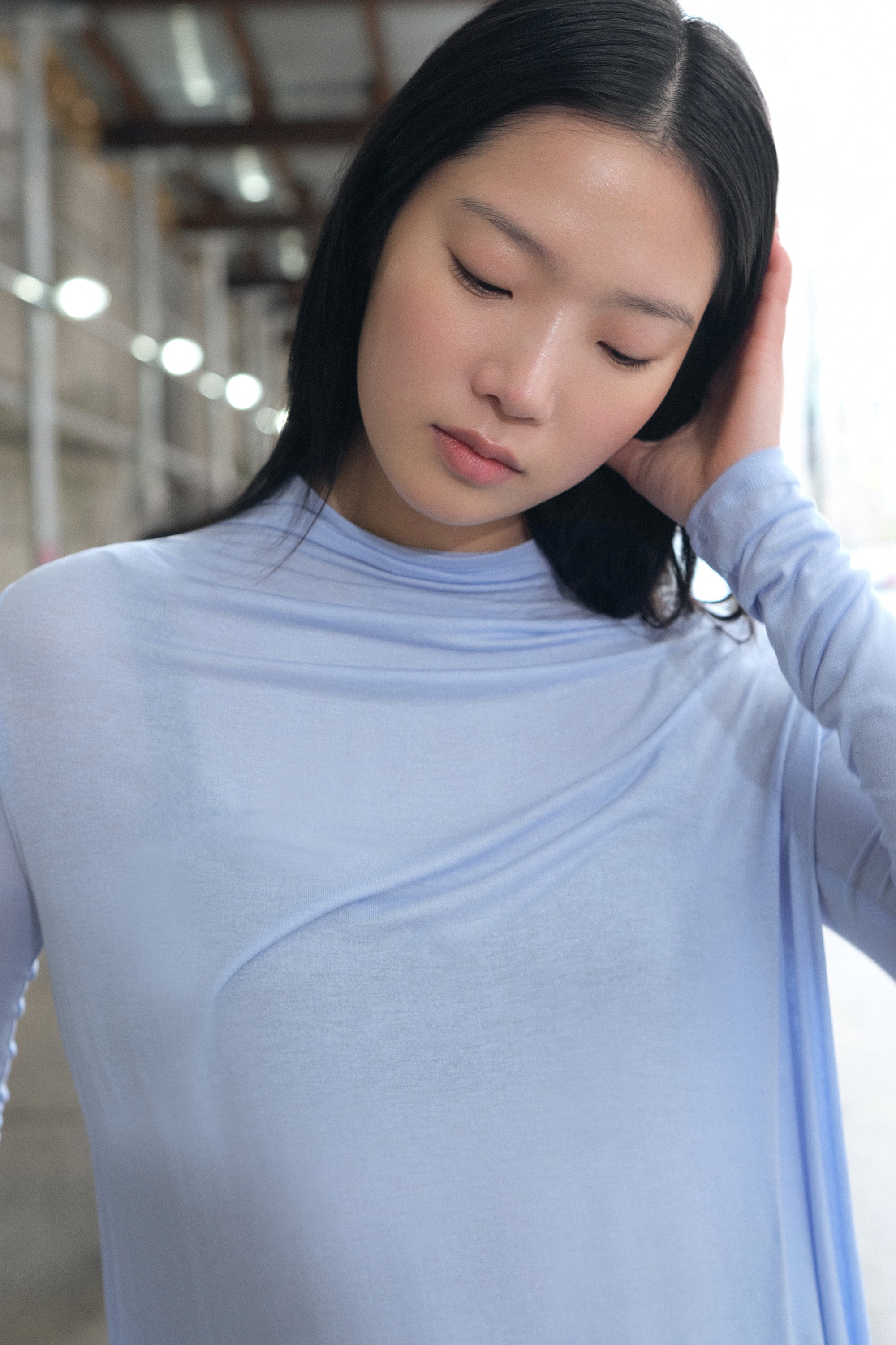 Alek Tunic | Sheer European Jersey Asymmetric Tunic