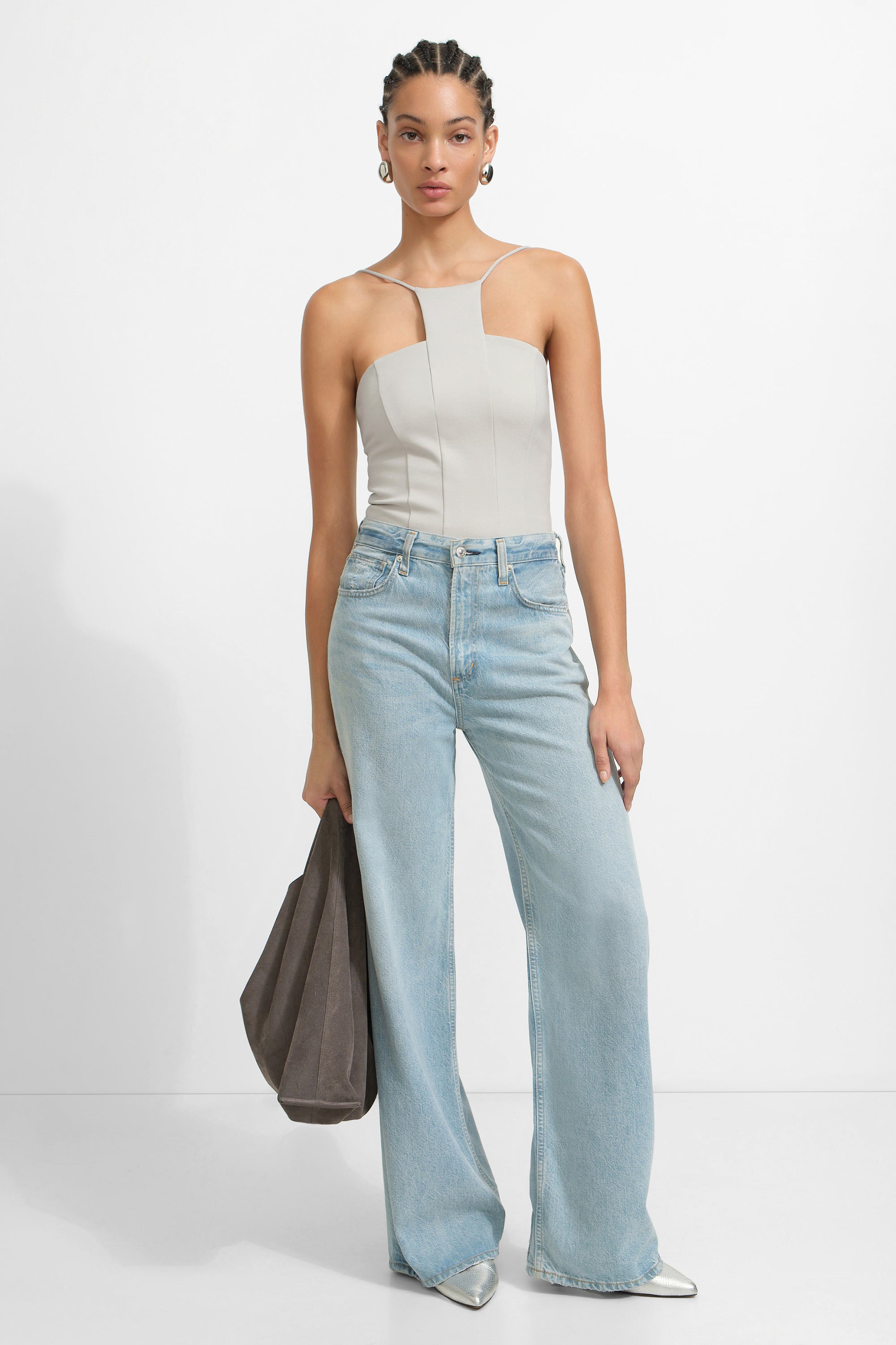 Women's European Ponte Square-Neck Top - Bianca Top | Marcella