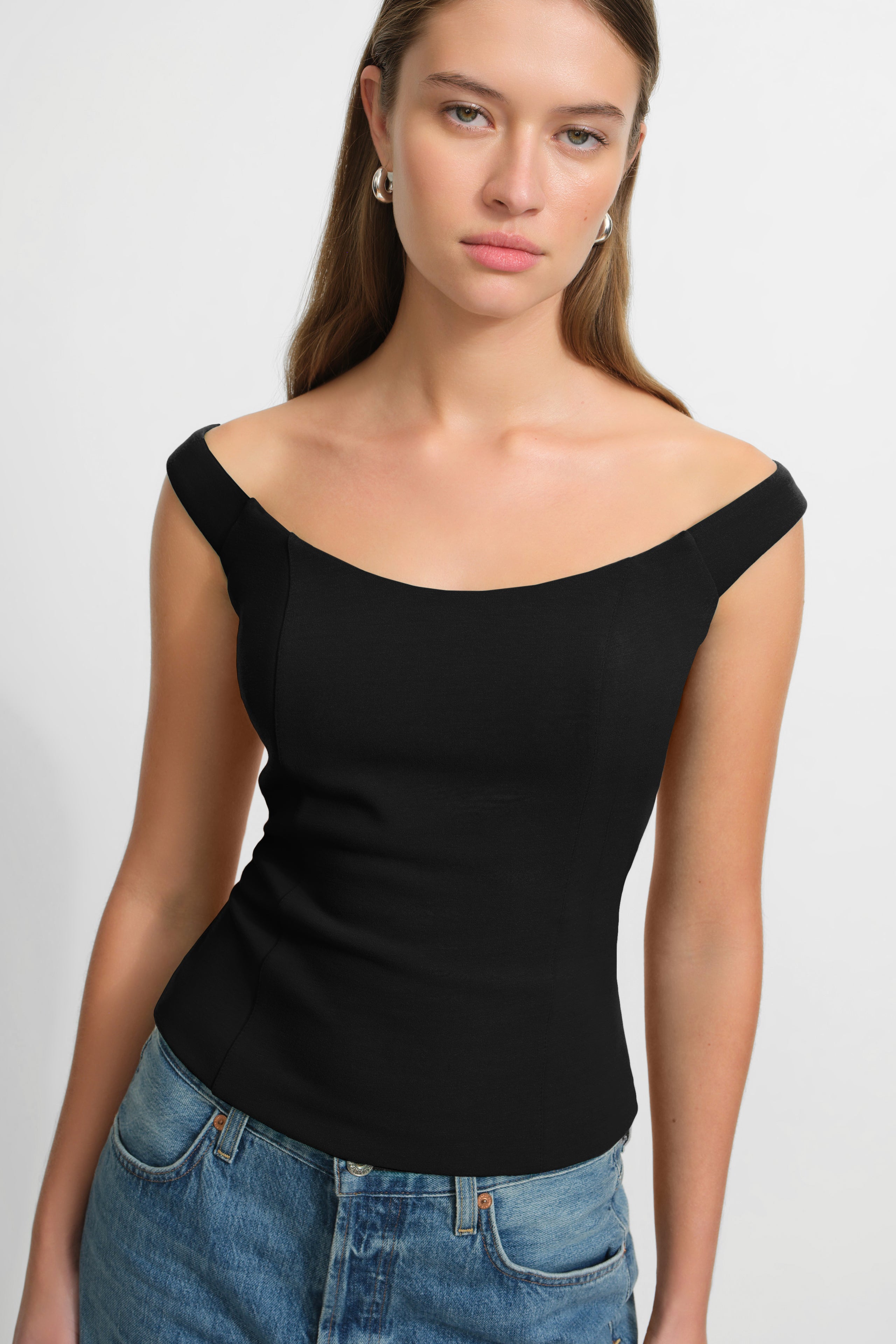 Women's Off-Shoulder Ponte Top | Marcella