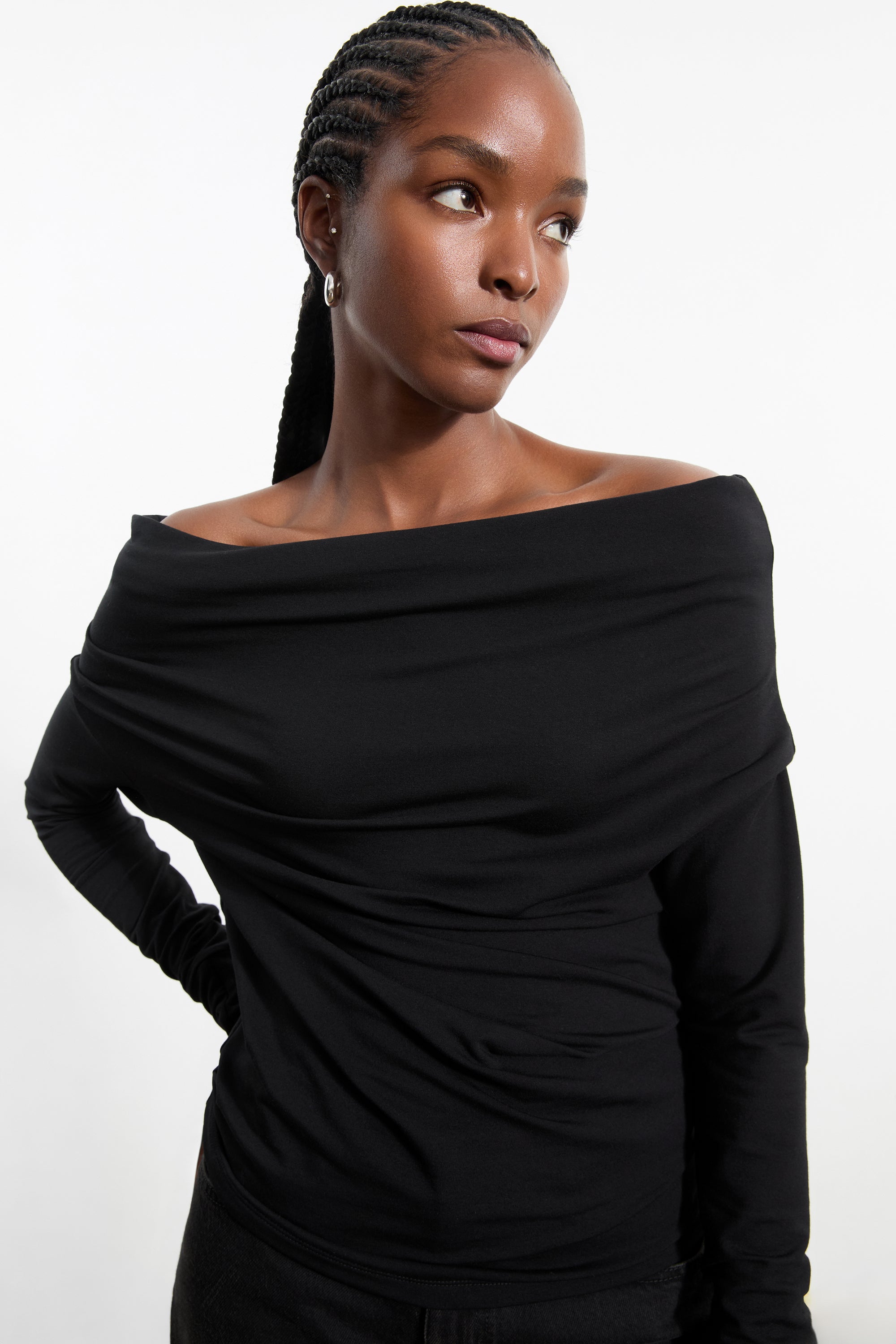 Jocelyn Sweatshirt | Black Lightweight French Terry