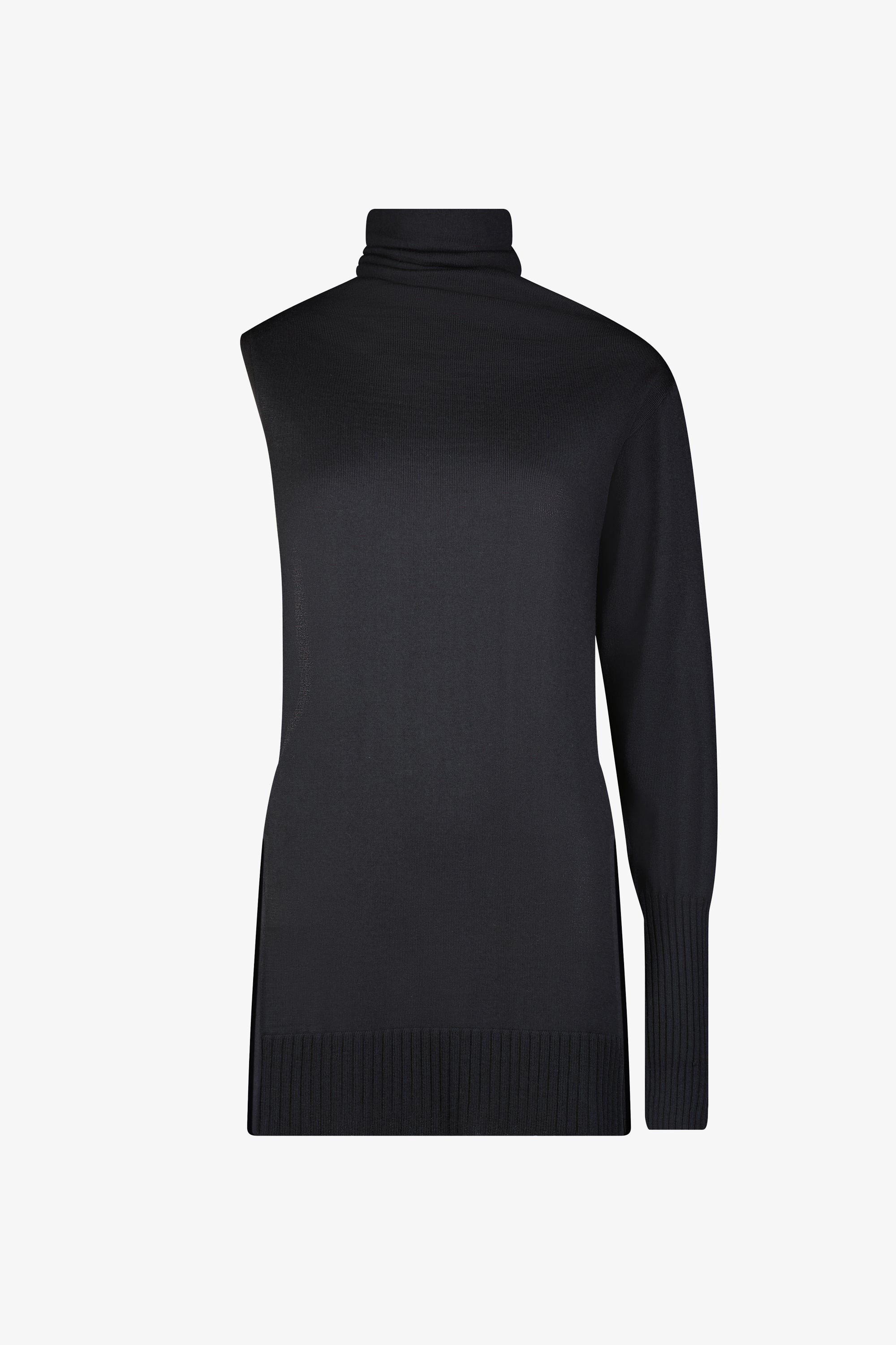 Women's Asymmetric One-Sleeved Turtleneck Top - Milena Sweater